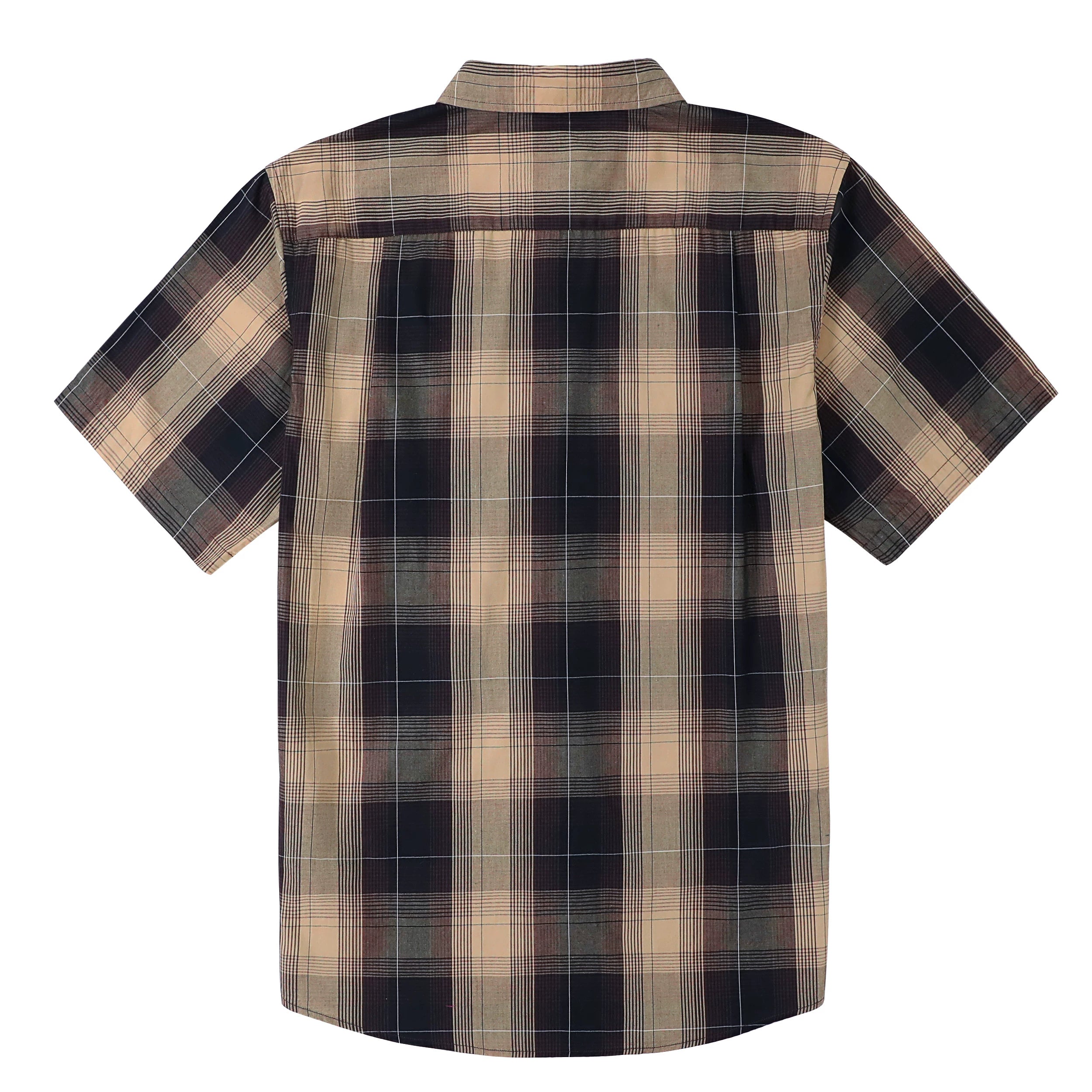 Dubinik® Herren Kurzarm Button-Down-Hemden Sommer Vintage Kurzarm Button-Down Männer Leichte Herren Freizeithemden #51027