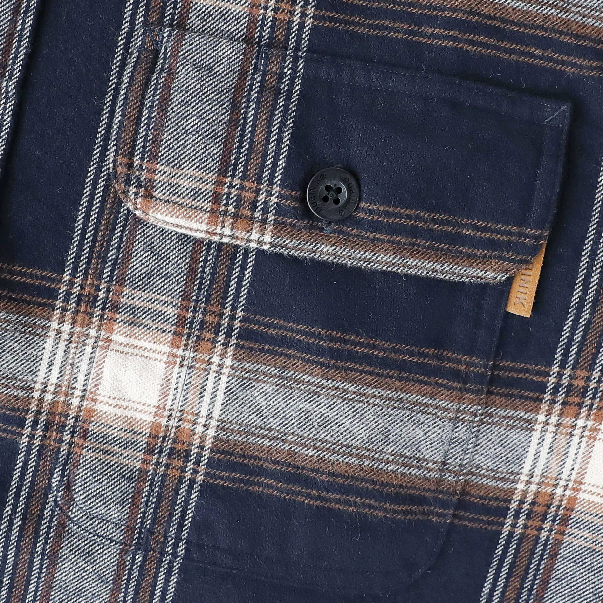 Chemise à carreaux Dubinik® à manches longues et mi-lourde pour homme, chaude, décontractée et douce, en coton, boutonnée, #3422