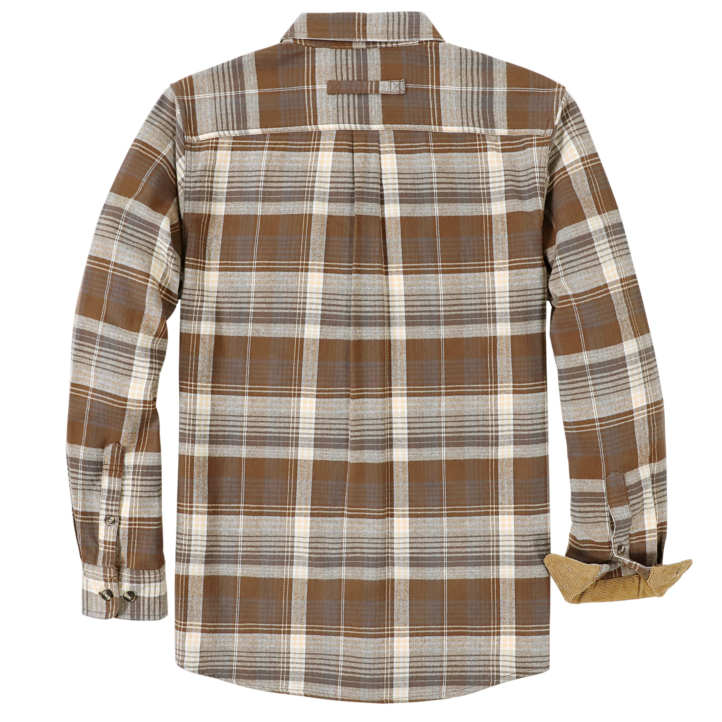 Chemise en flanelle Dubinik® pour homme, manches longues, boutonnée, à carreaux, tout en coton doux et brossé, chemise utilitaire décontractée pour homme #0030002