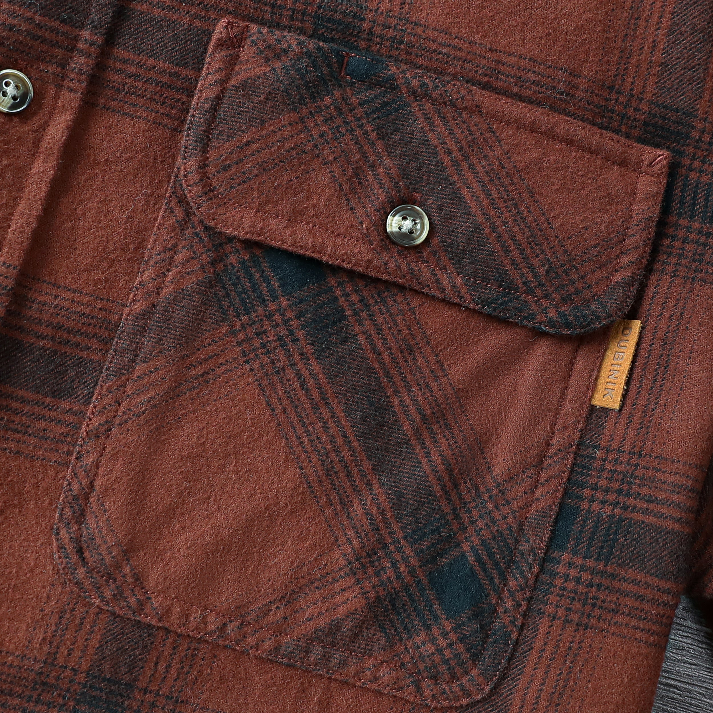 Chemise en flanelle Dubinik® pour homme, manches longues, boutonnée, à carreaux, tout en coton doux et brossé, chemise utilitaire décontractée #0030008