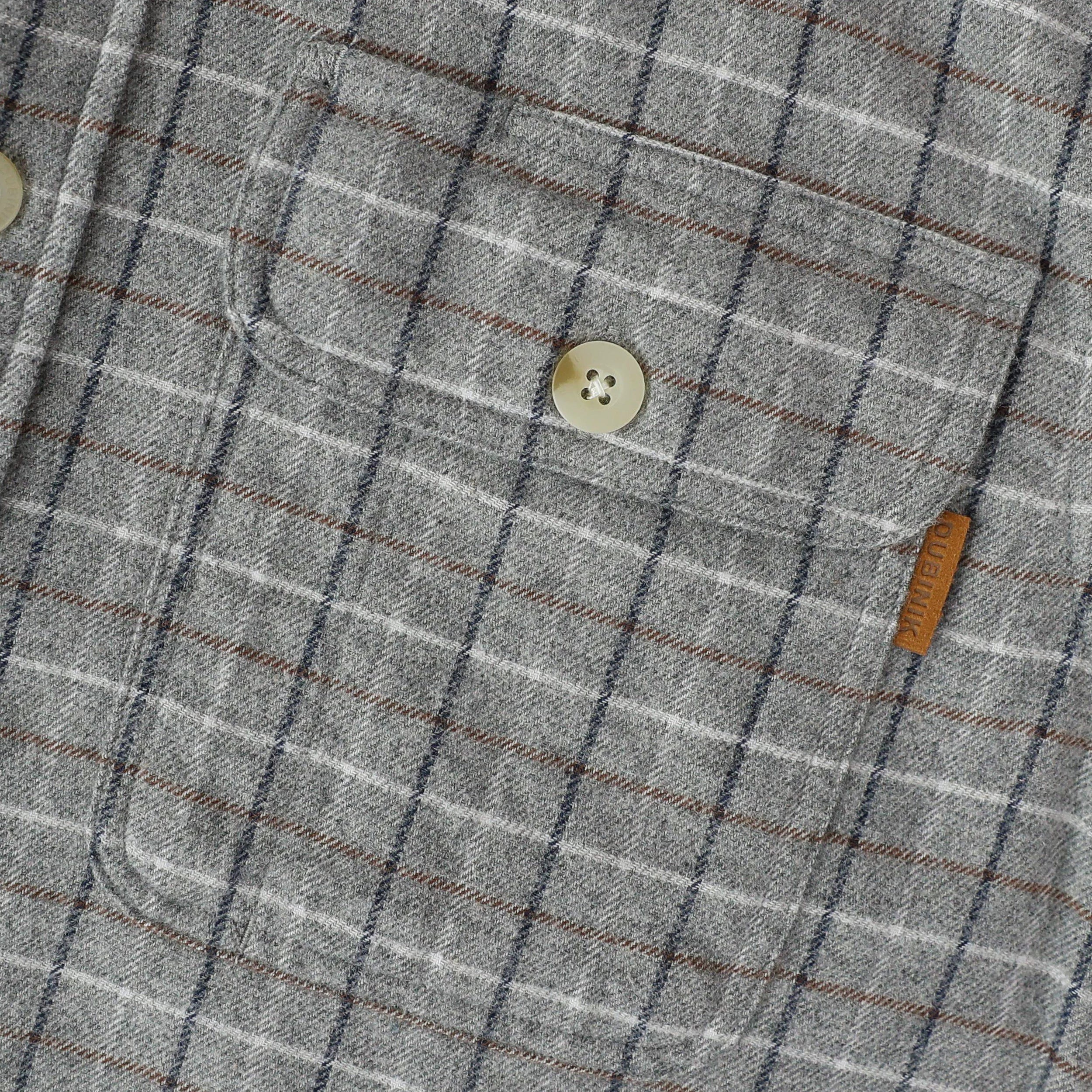 Chemise à carreaux Dubinik® à manches longues et mi-lourde pour homme, chaude et décontractée, en coton doux, boutonnée, #3419