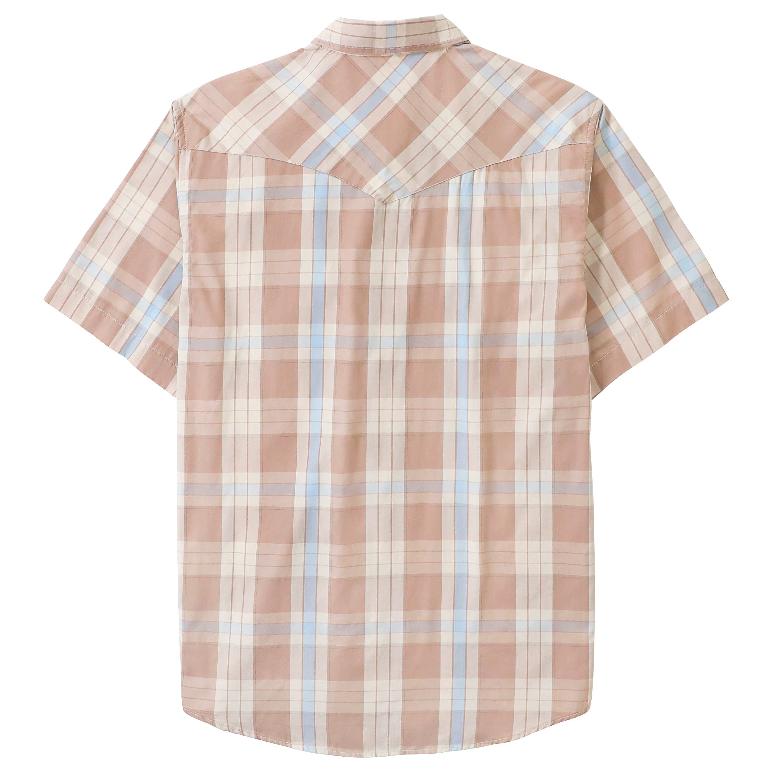 Dubinik® Westernhemden für Herren, kurzärmelig, kariert, Perlendruckknöpfe, Hemden für Herren, Button-Up-Hemd, Cowboy, lässiges Arbeitshemd #41029