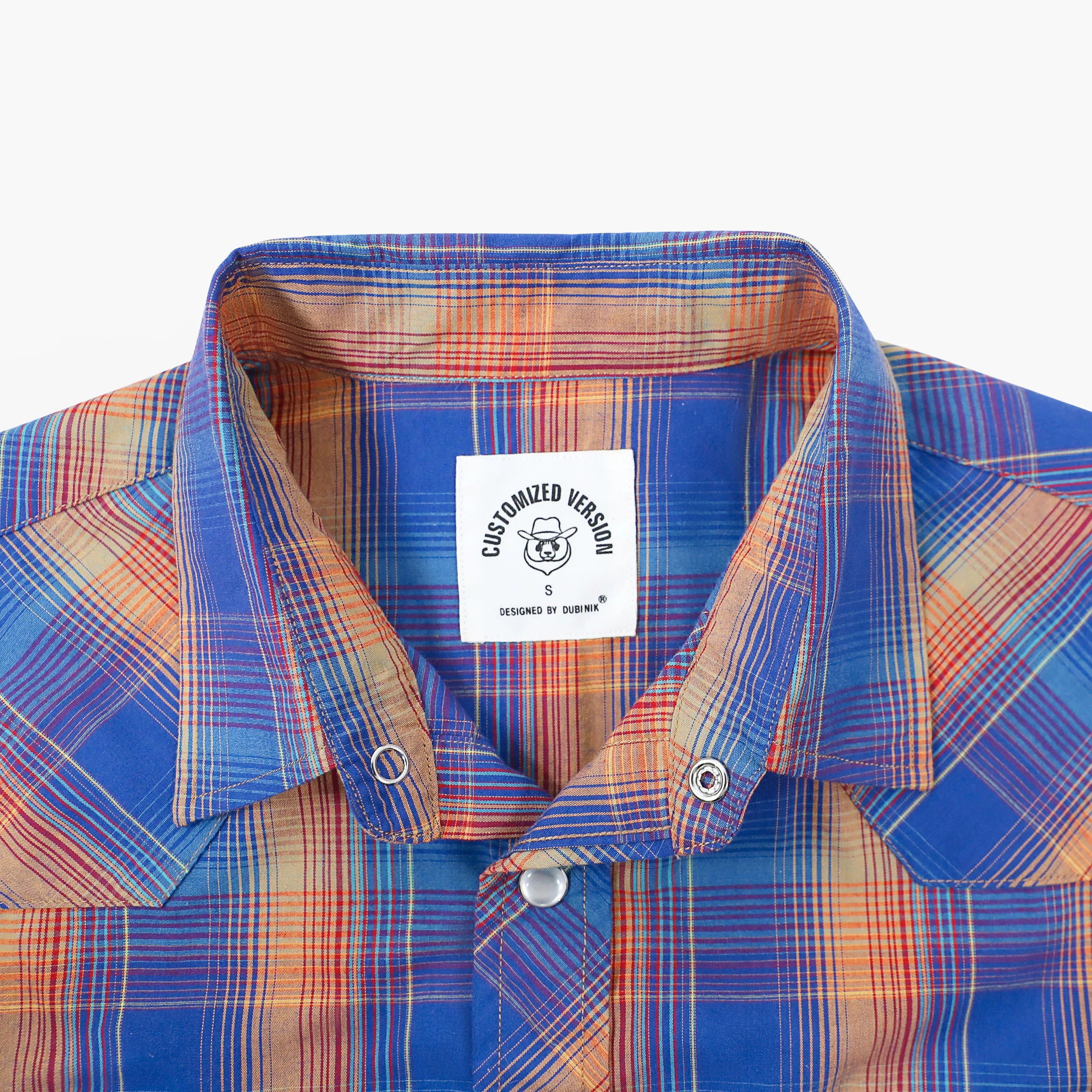 Chemises western Dubinik® pour hommes, manches courtes, carreaux, boutons-pression nacrés, chemise boutonnée, chemise de travail décontractée style cowboy #41031