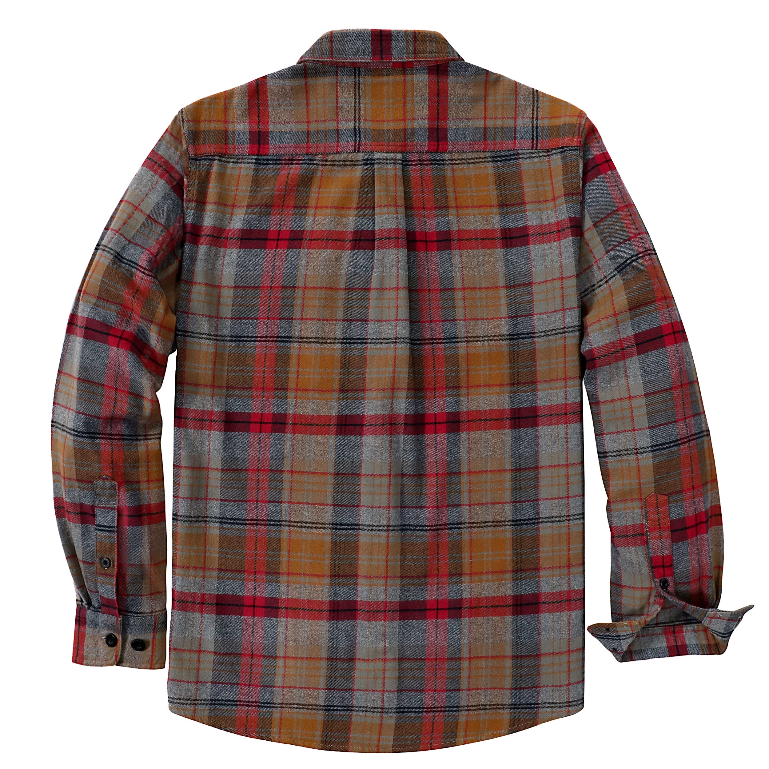Dubinik® Herren-Flanellhemd mit langen Ärmeln, mittelschwer, warm, lässig, weiche Baumwolle, Button-Down-Karohemd Nr. 3413
