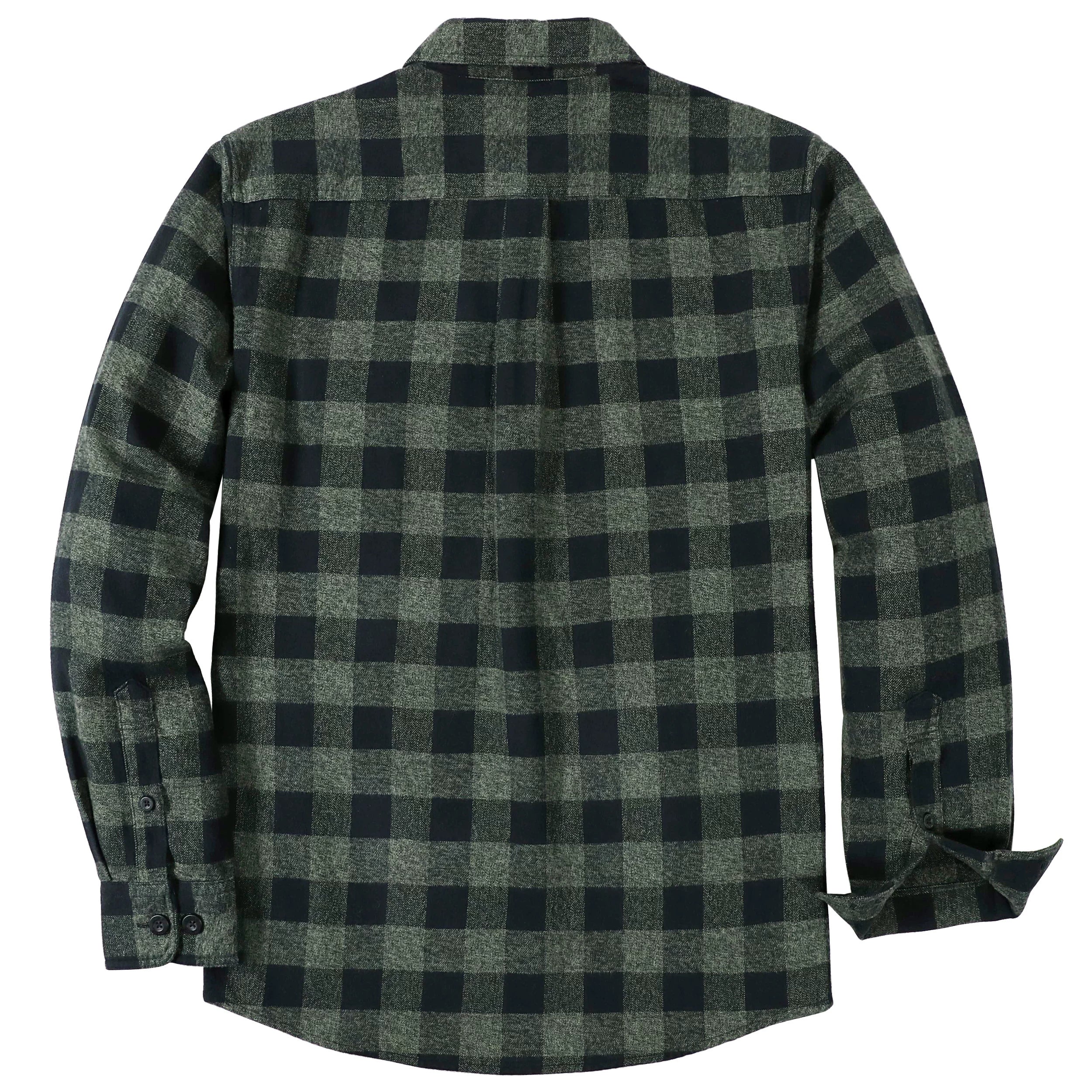 Chemise à carreaux Dubinik® à manches longues et mi-lourde pour homme, chaude, décontractée et douce, en coton, à boutons, n° 3411