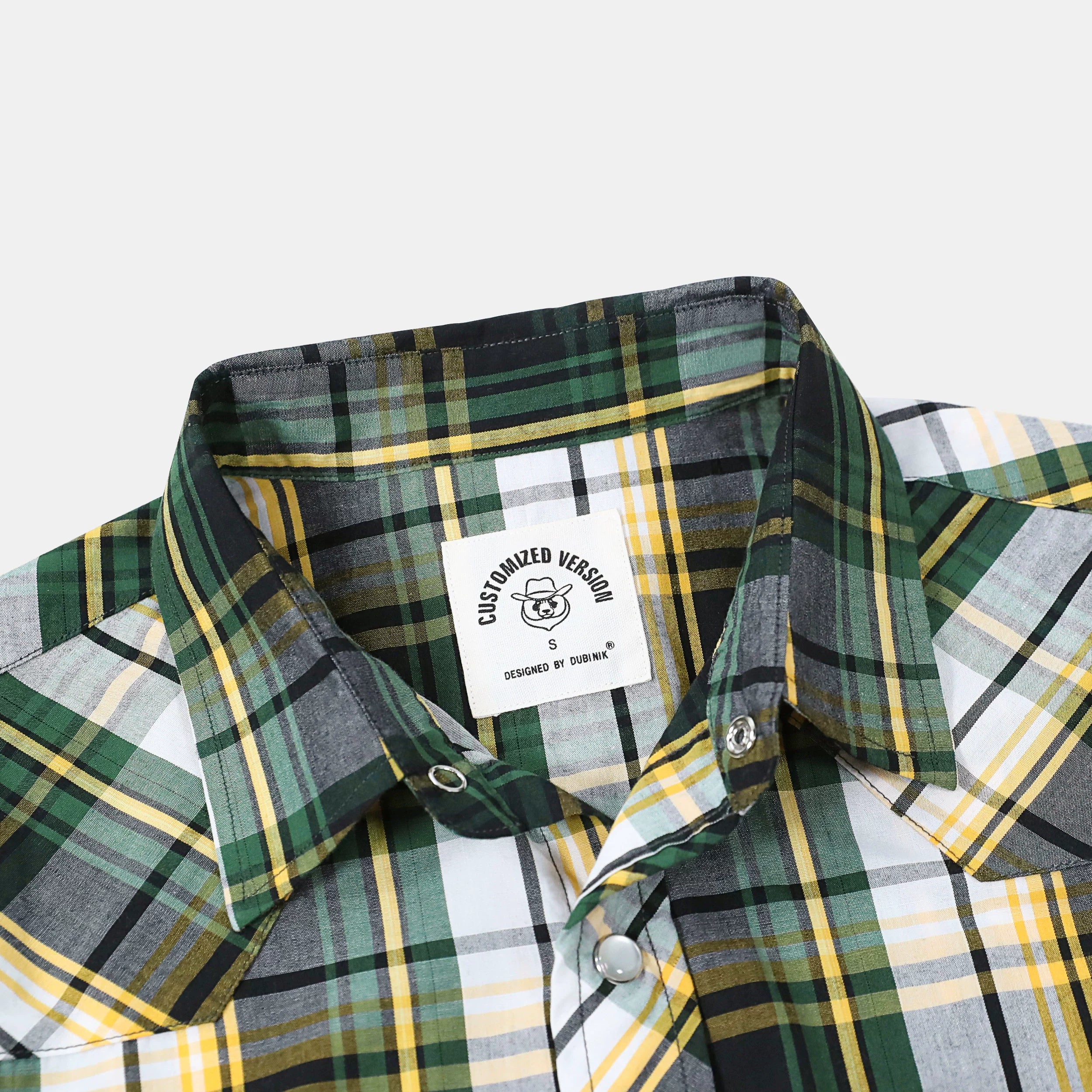 Men's Western Pearl Snap Shirt - Plaid Short Sleeve Casual Shirt With Snap Buttons (M, White/Red)