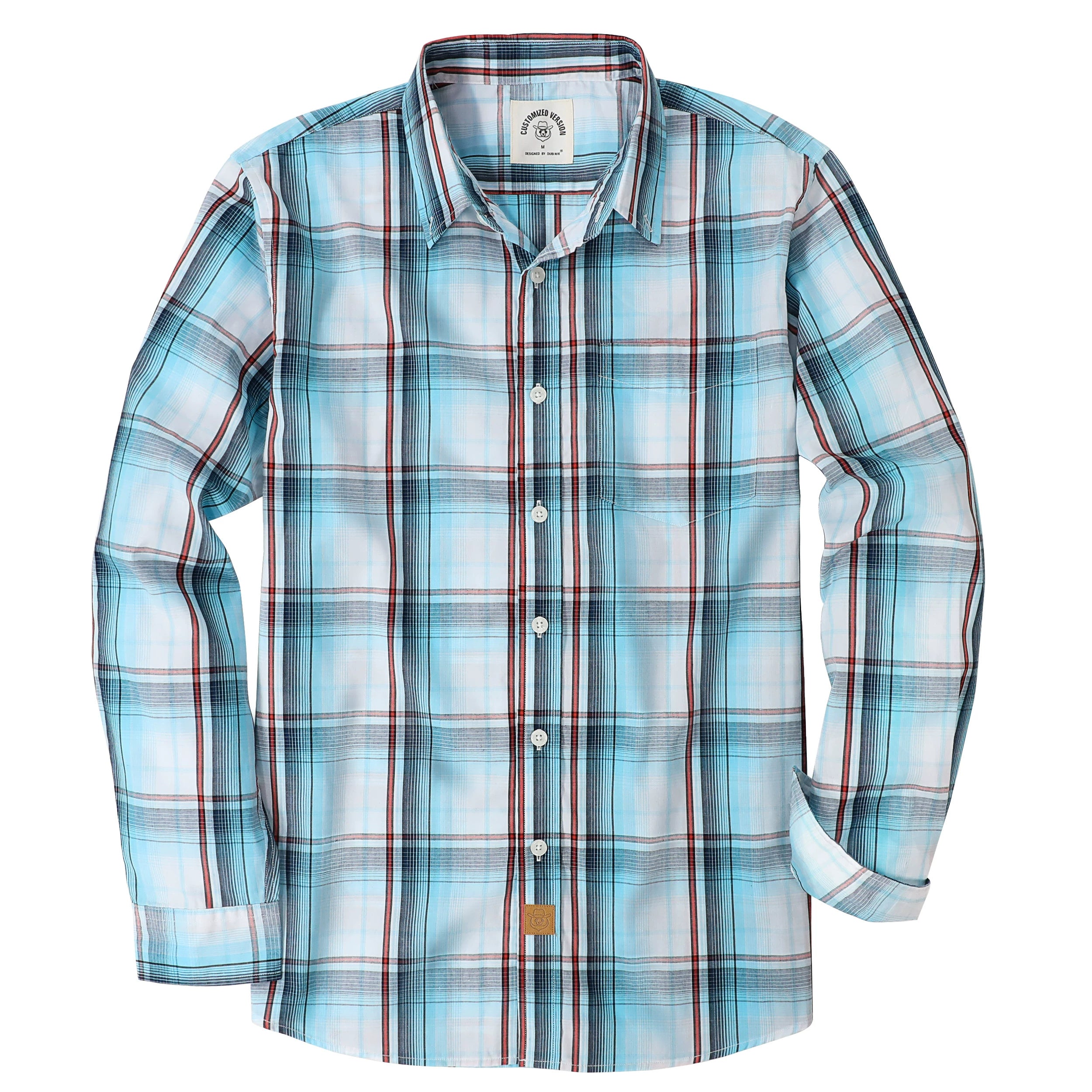 Dubinik®Mens Long Sleeve Casual Button Down Vintage Plaid Shirts#52018