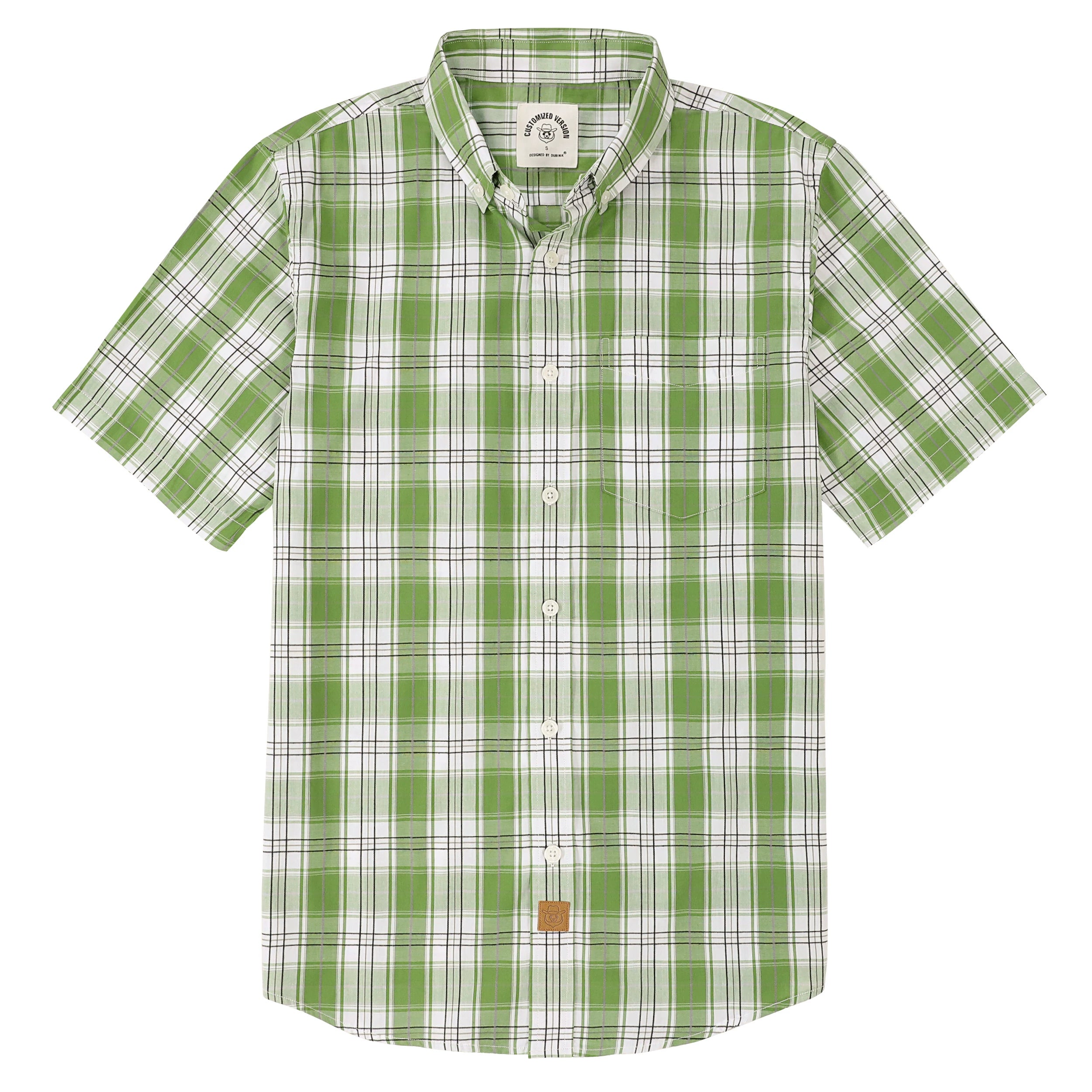Dubinik® Mens Short Sleeve Button Down Shirts Summer Vintage Short Sleeve Button Down Men Lightweight Men's Casual Shirts#51022