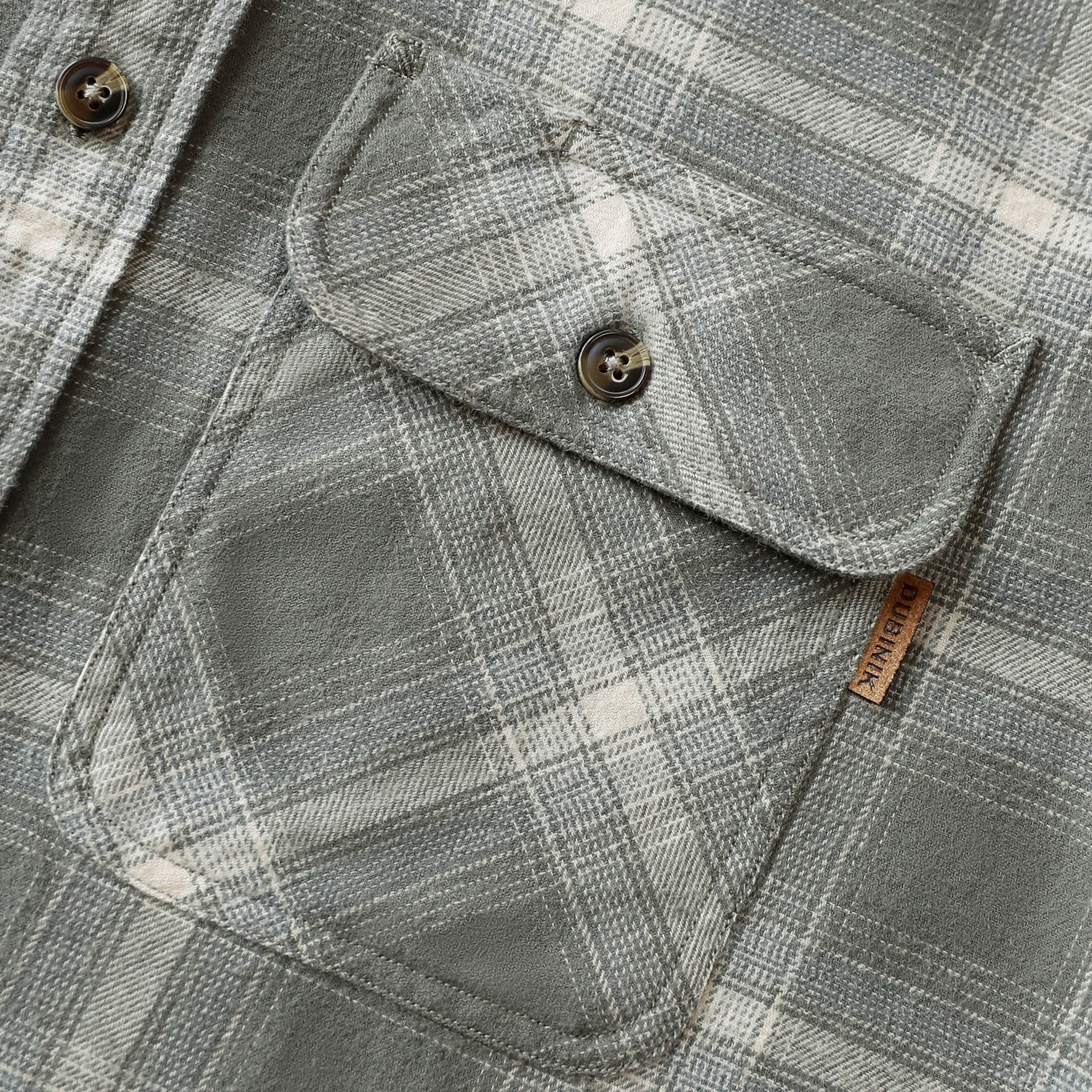 Dubinik® Herren Flanellhemd Langarm Button-Down Plaid Alle Baumwolle Weich Gebürstetes Flanellhemd Für Männer Utility Casual Shirt #0030012