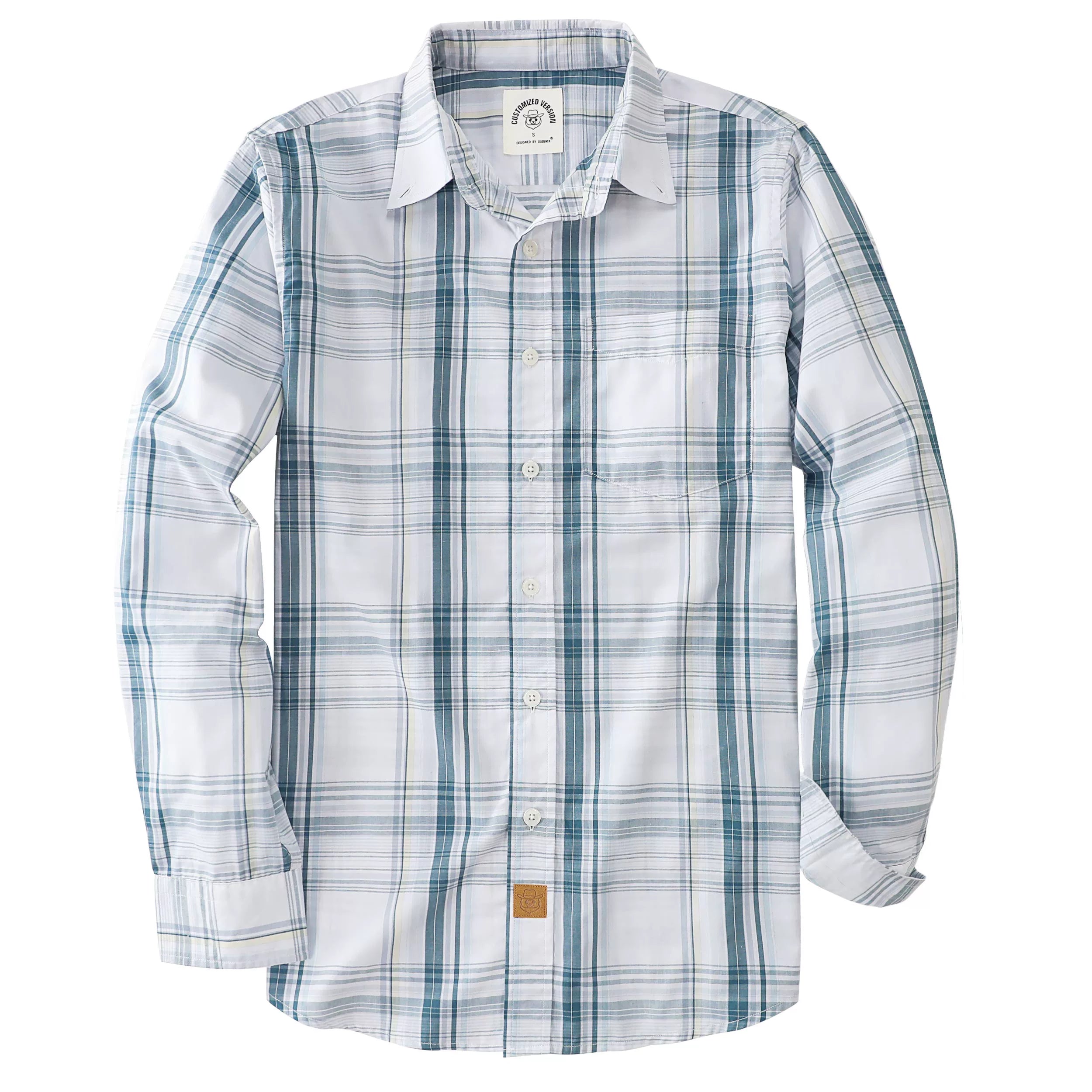 Dubinik®Mens Long Sleeve Casual Button Down Vintage Plaid Shirts#52016 Tall size in stock now!