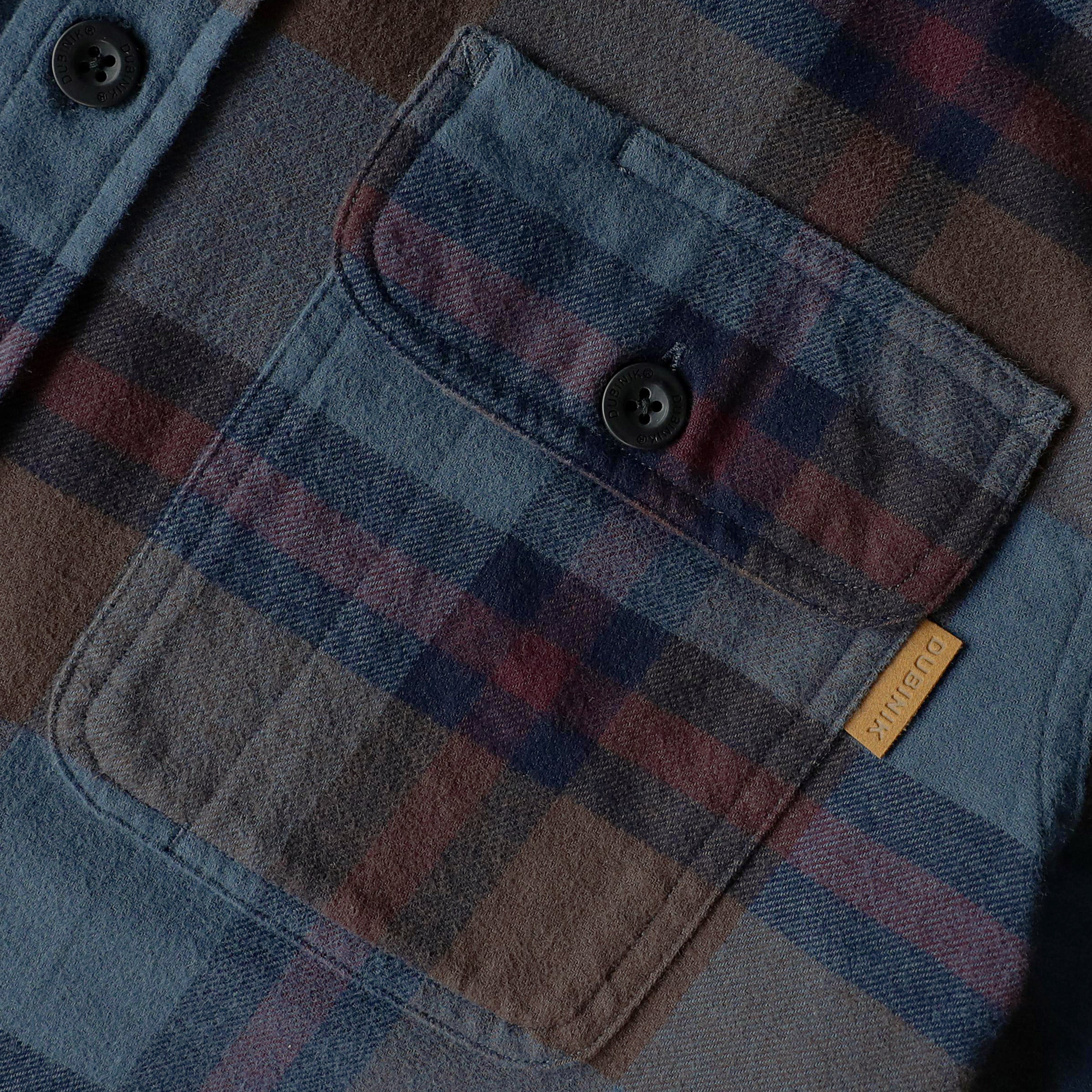 Chemise à carreaux Dubinik® à manches longues et mi-lourde pour homme, chaude, décontractée et douce, en coton, boutonnée, #3402