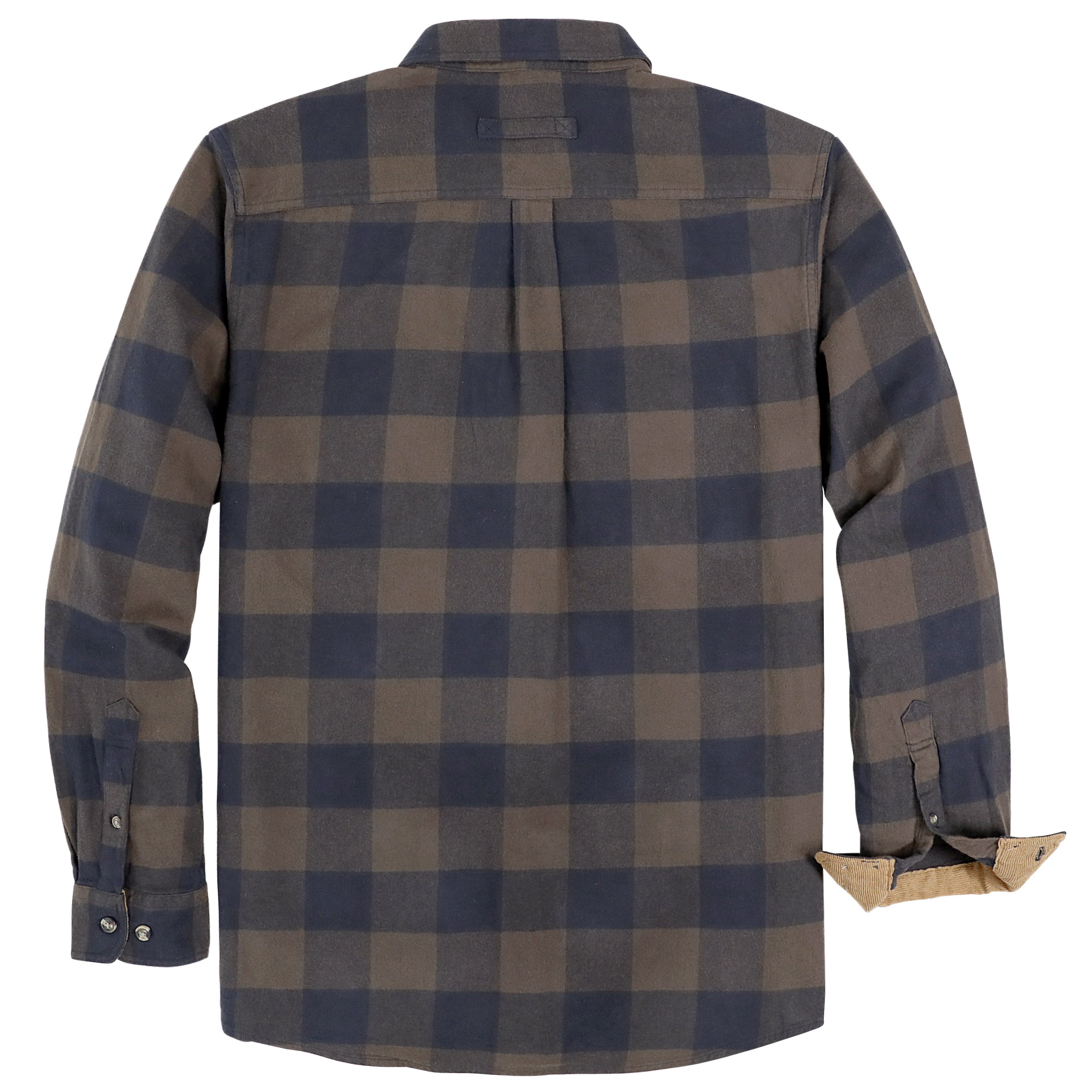 Dubinik® Mens Flannel Shirt Long Sleeve Button Down Plaid All Cotton Soft Brushed Flannel Shirt For Men Utility Casual Shirt #0030011