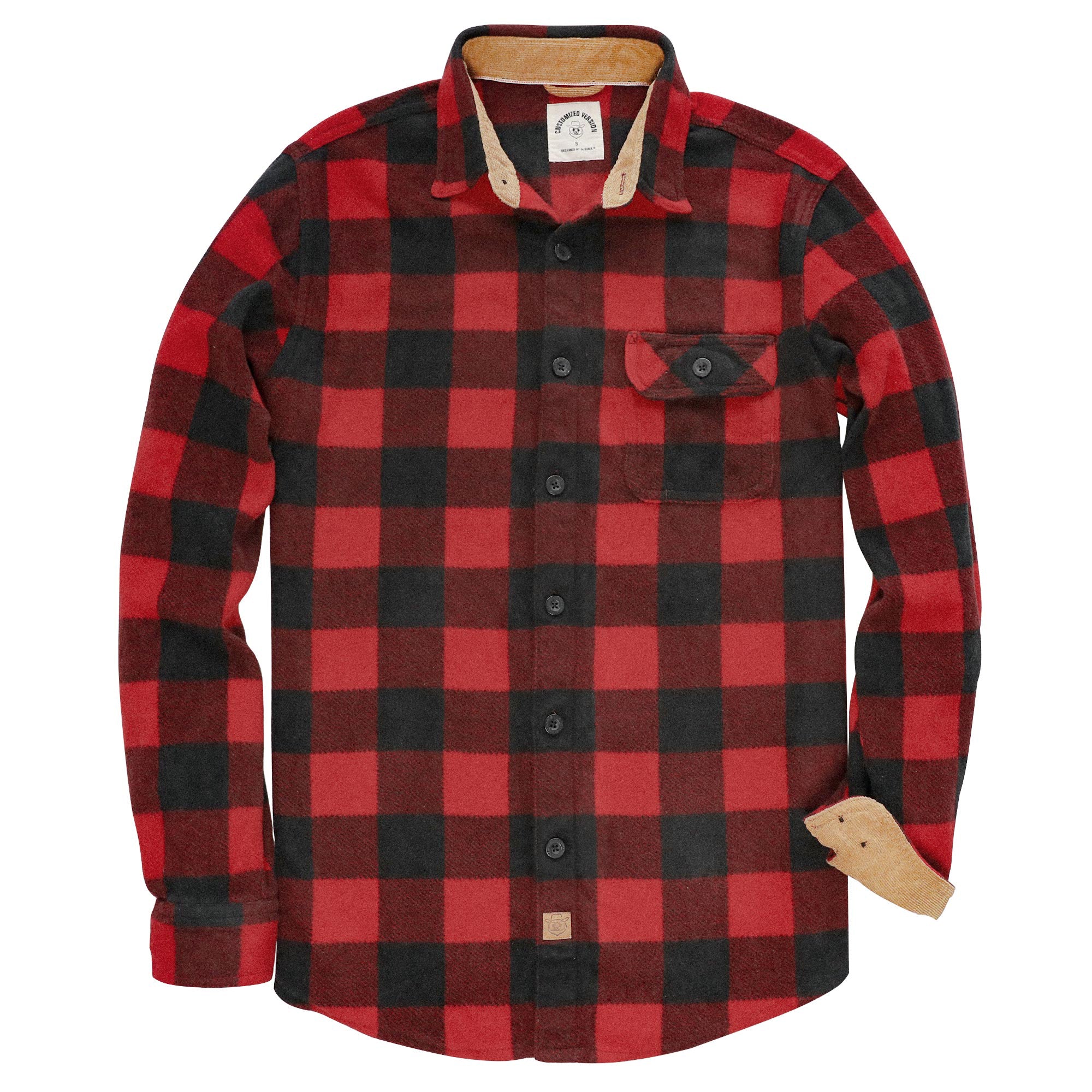 Mens Long Sleeve Fleece Shirt Casual Button Down Light-in-weight Shirt #1809