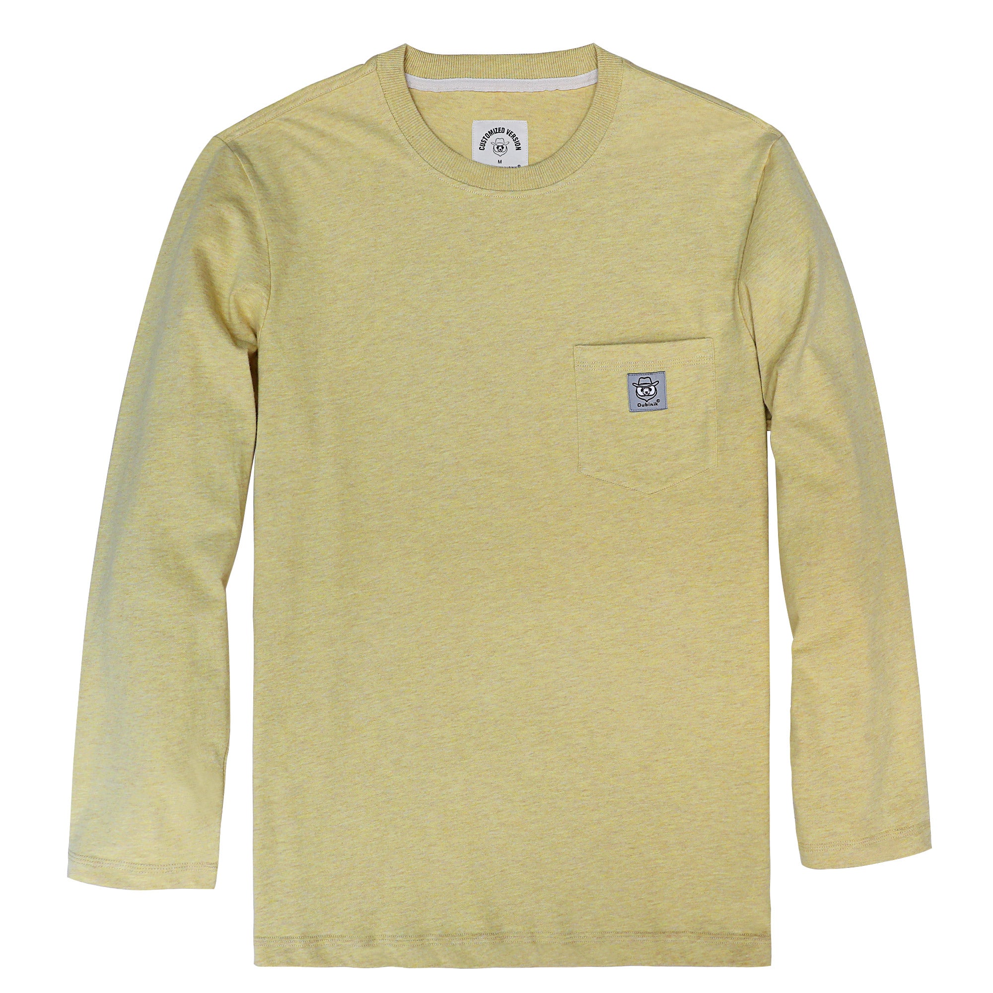 Dubinik® Men's Long Sleeve T-Shirts 100% Cotton Heightwight Workwear with Pocket#31204