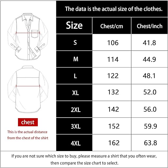 Dubinik® 13oz Ultra Heavyweight Mens Flannel Shirts Long Sleeve Casual Button Down Pocket Soft Warm Cotton Shirt#0084001