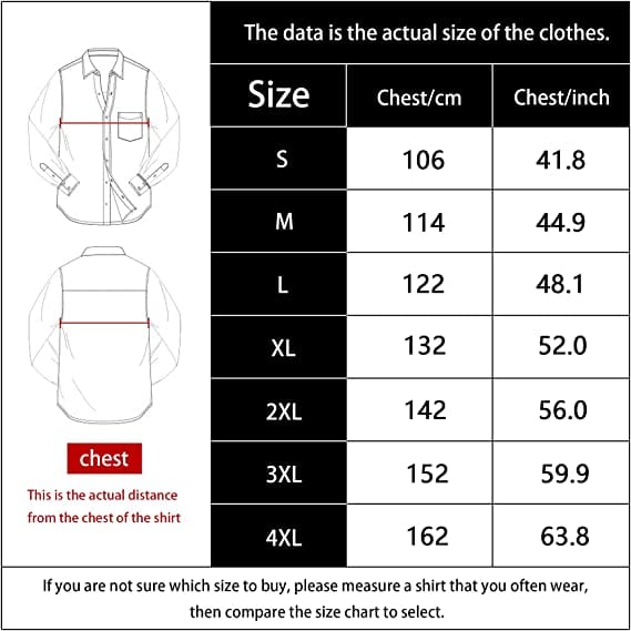 Mens Midweight Flannel Shirts Long Sleeve Casual Button Down Brushed 100% Cotton Shirt#1009