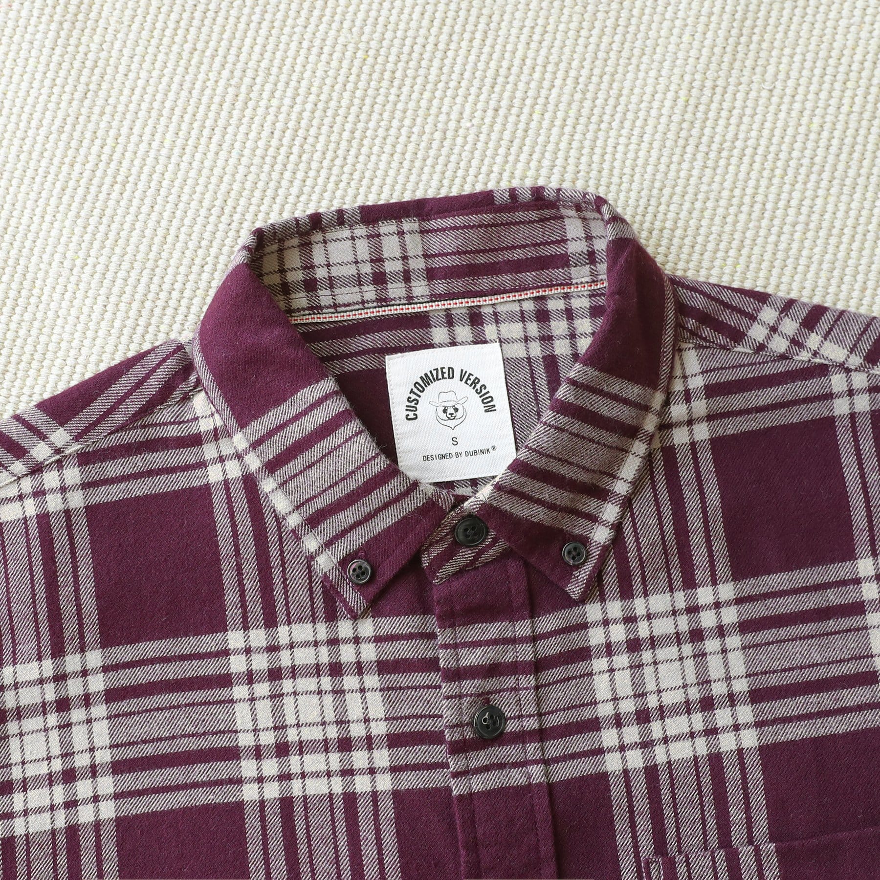 Herren Kariertes Flanell Langarmhemd #0331