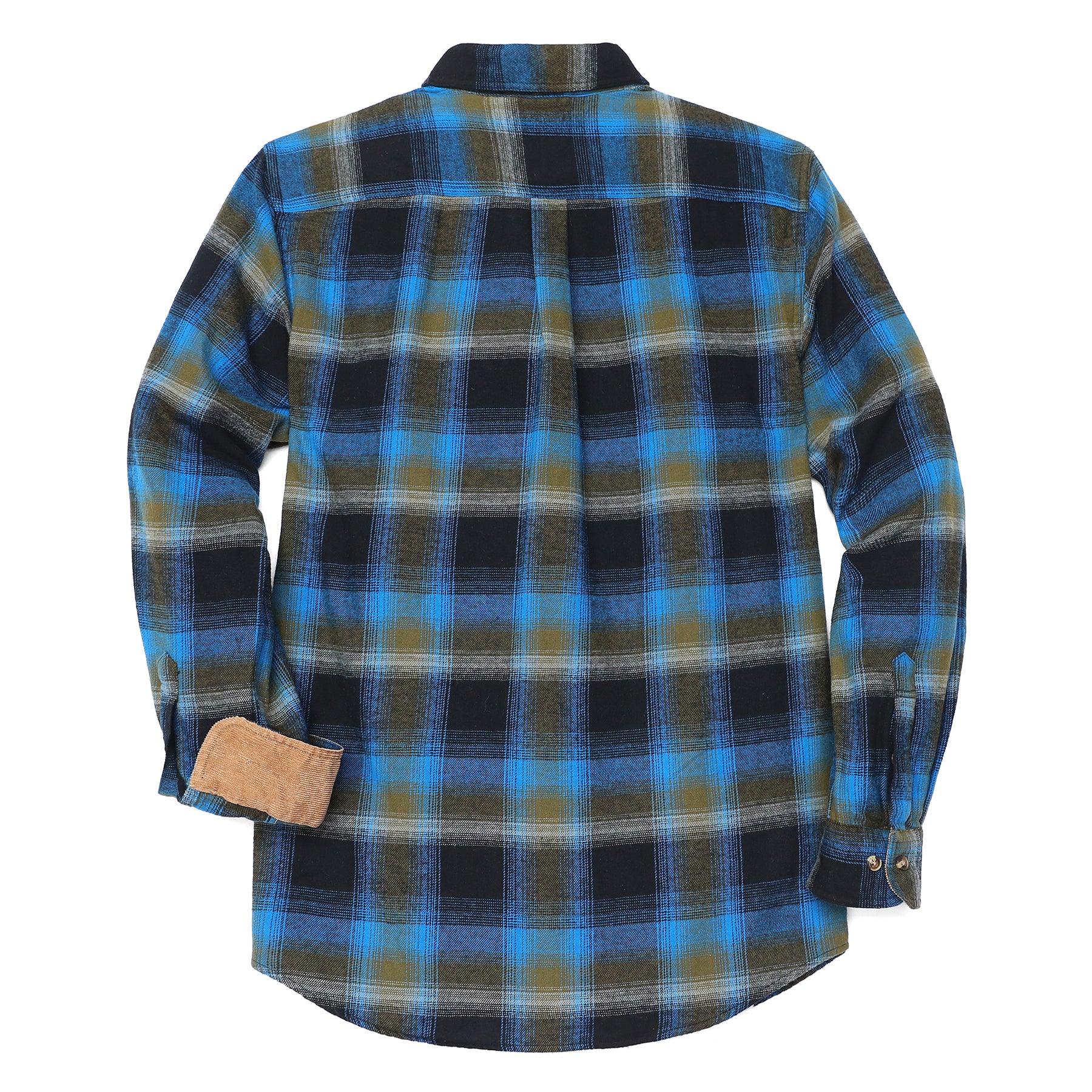Mens Midweight Flannel Shirts Long Sleeve Casual Button Down Brushed 100% Cotton Shirt#1008