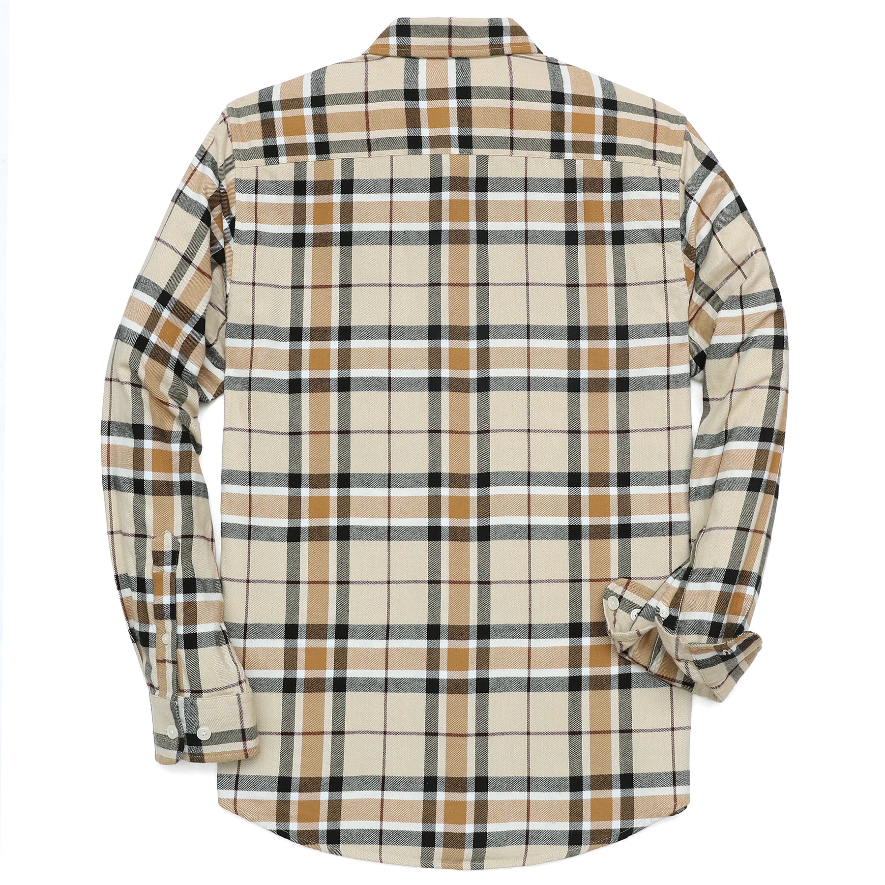 Herren Kariertes Flanell Langarmhemd #0335
