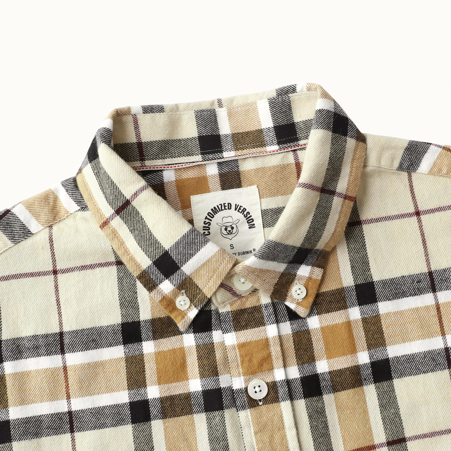 Herren Kariertes Flanell Langarmhemd #0335