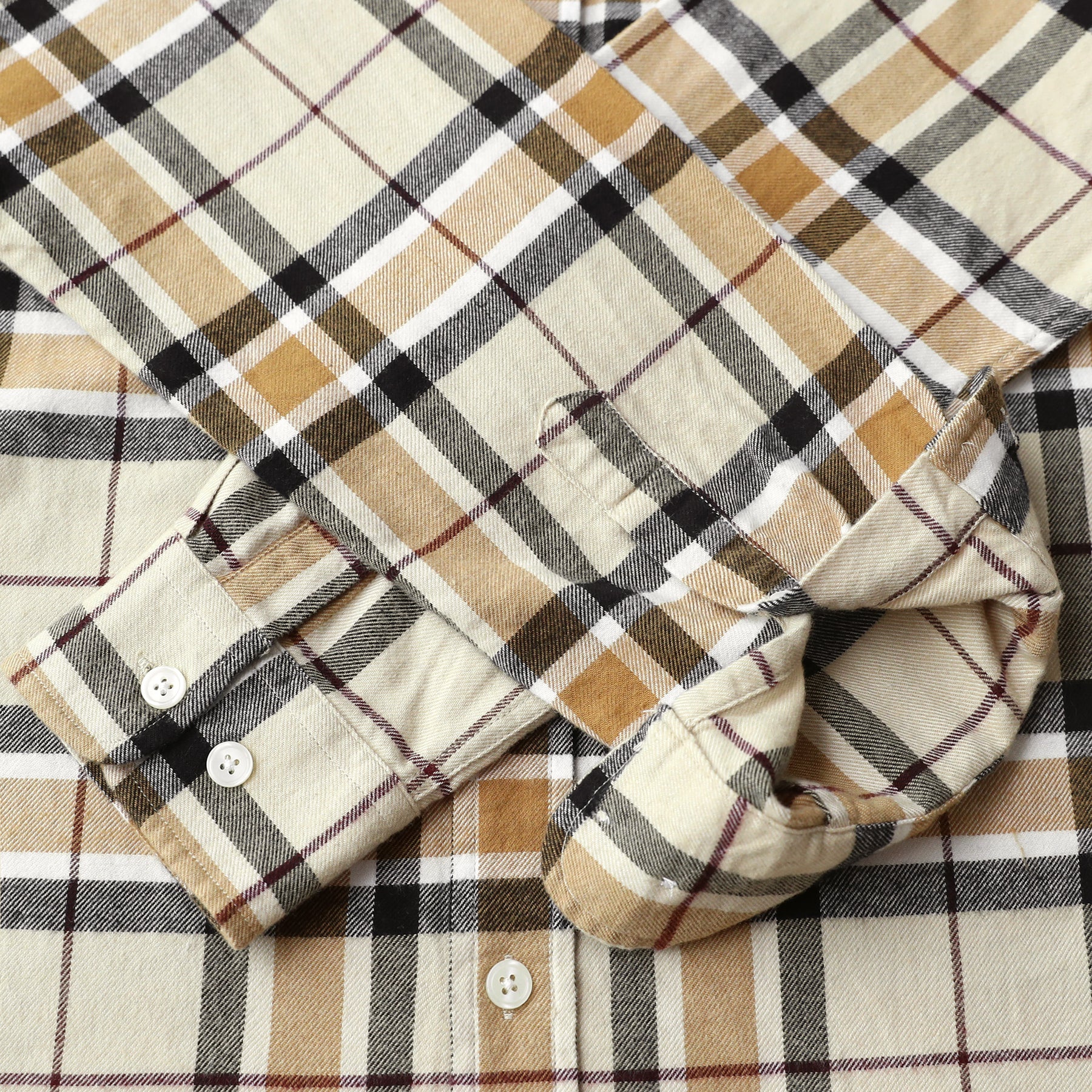 Herren Kariertes Flanell Langarmhemd #0335