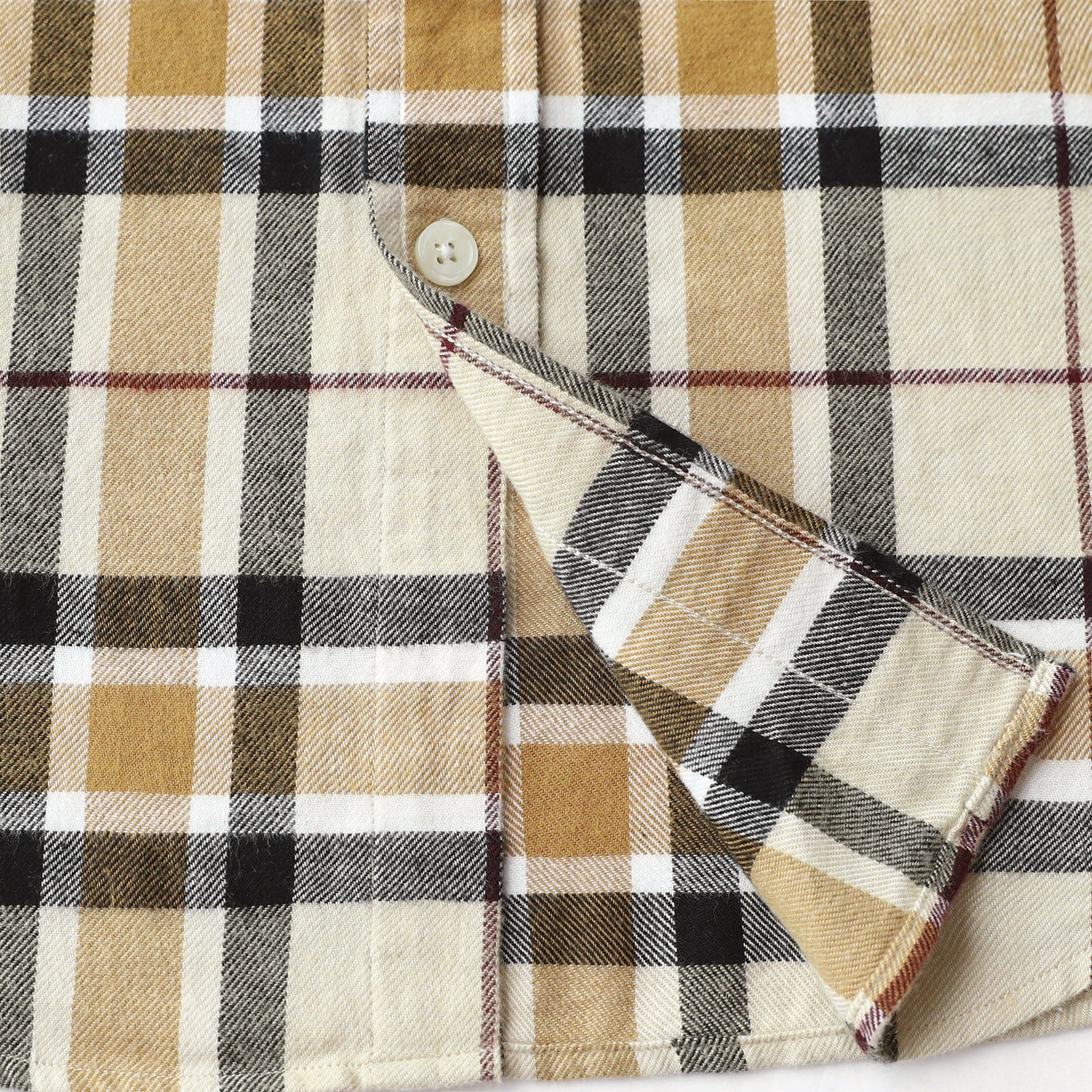 Herren Kariertes Flanell Langarmhemd #0335