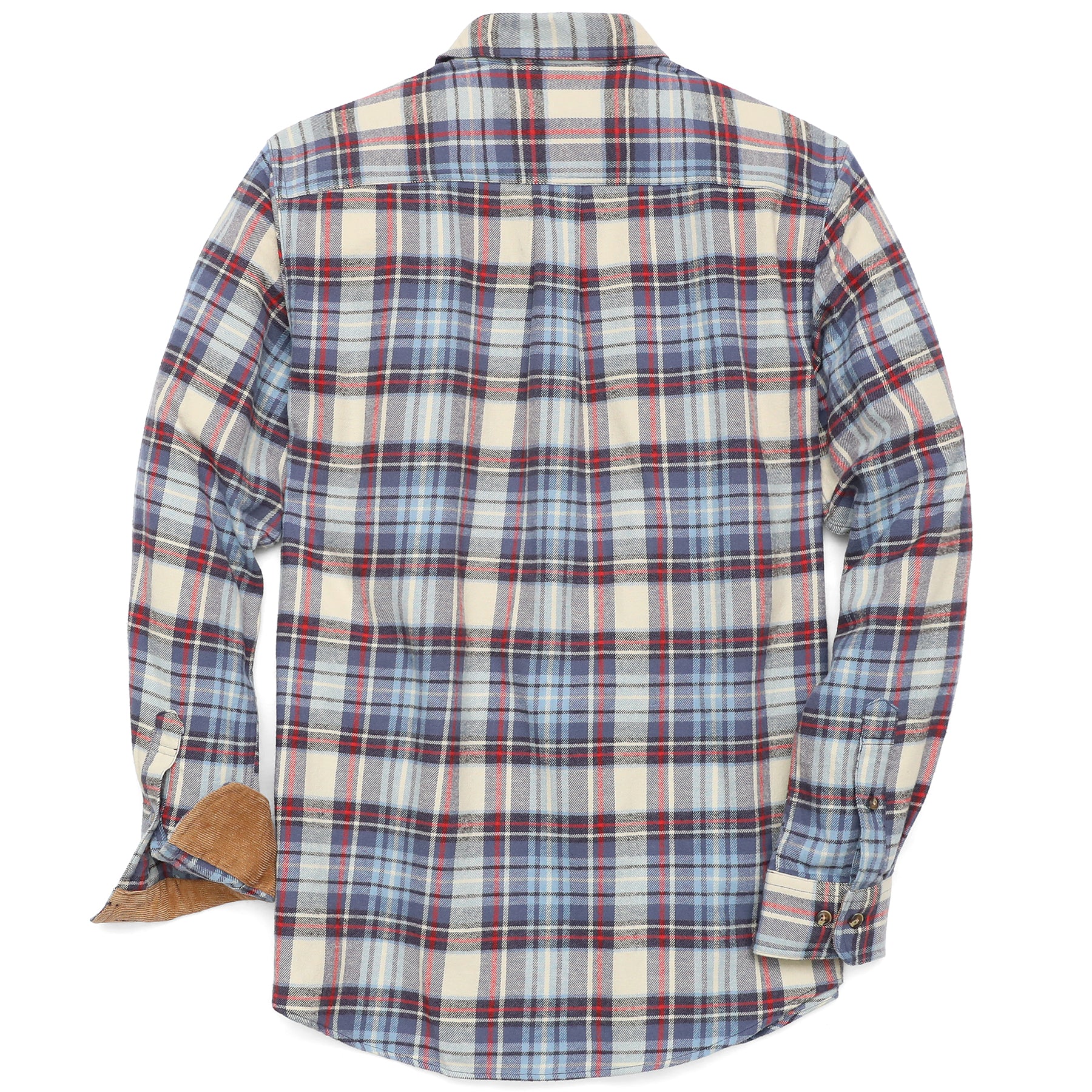 Mens Midweight Flannel Shirts Long Sleeve Casual Button Down Brushed 100% Cotton Shirt#1019