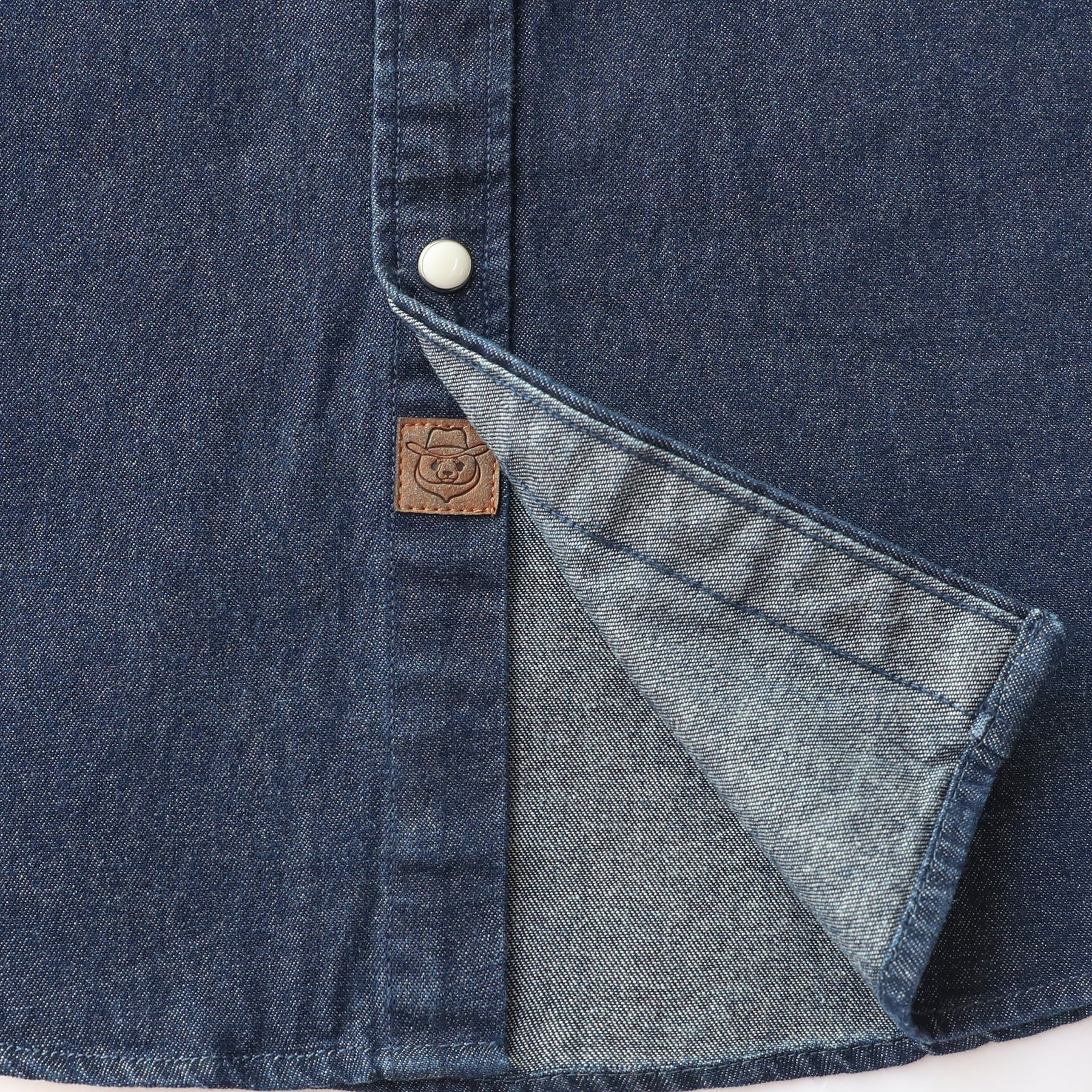 Men's cotton long sleeve denim shirt #4602