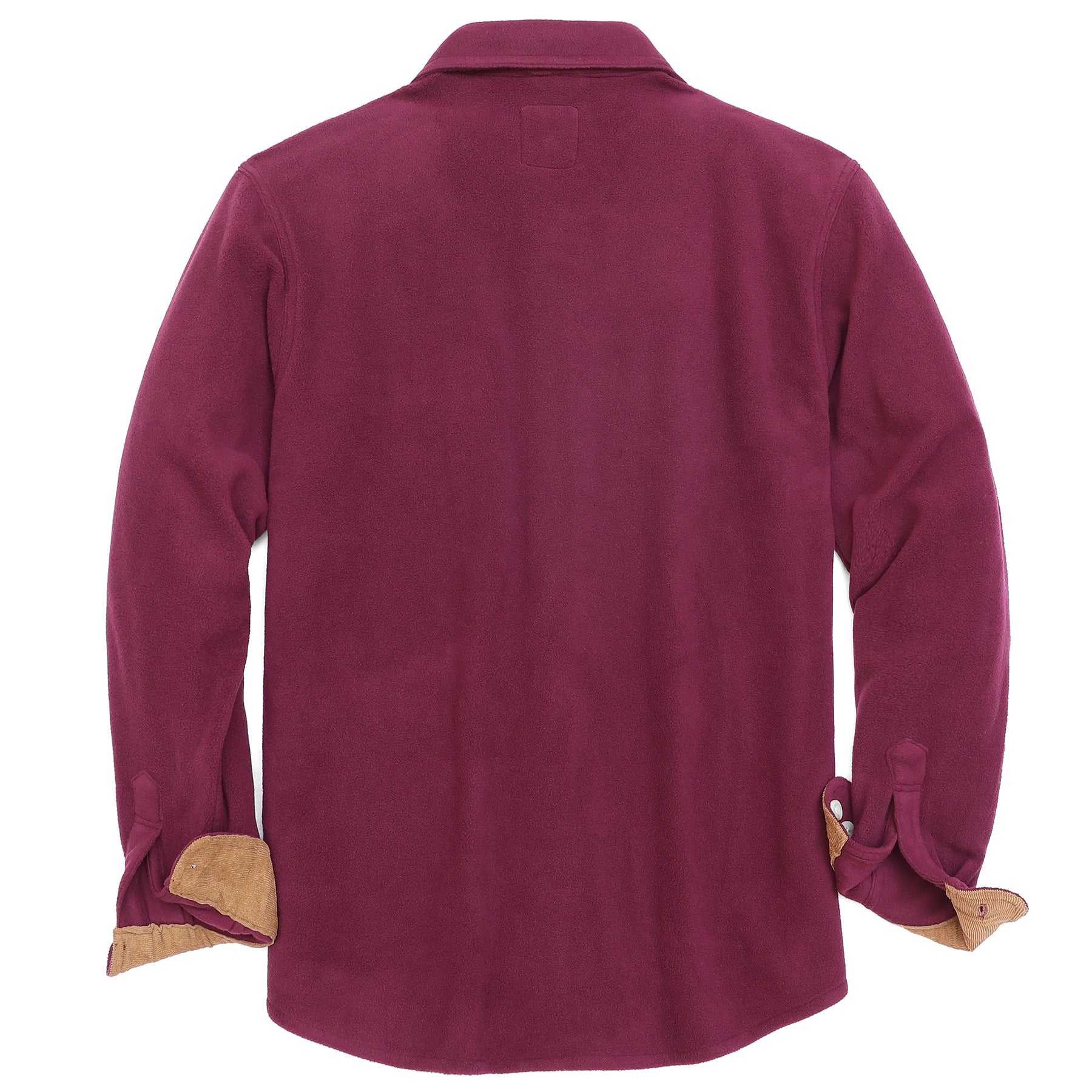 Mens Long Sleeve Fleece Shirt Casual Button Down Light-in-weight Shirt #0246