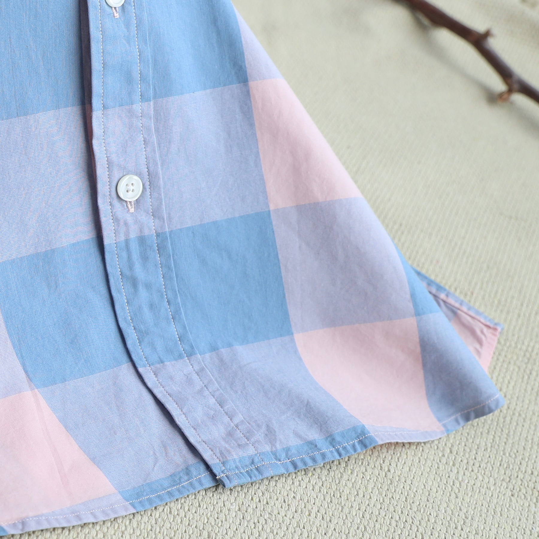 Men's casual short-sleeved cotton shirt #0025