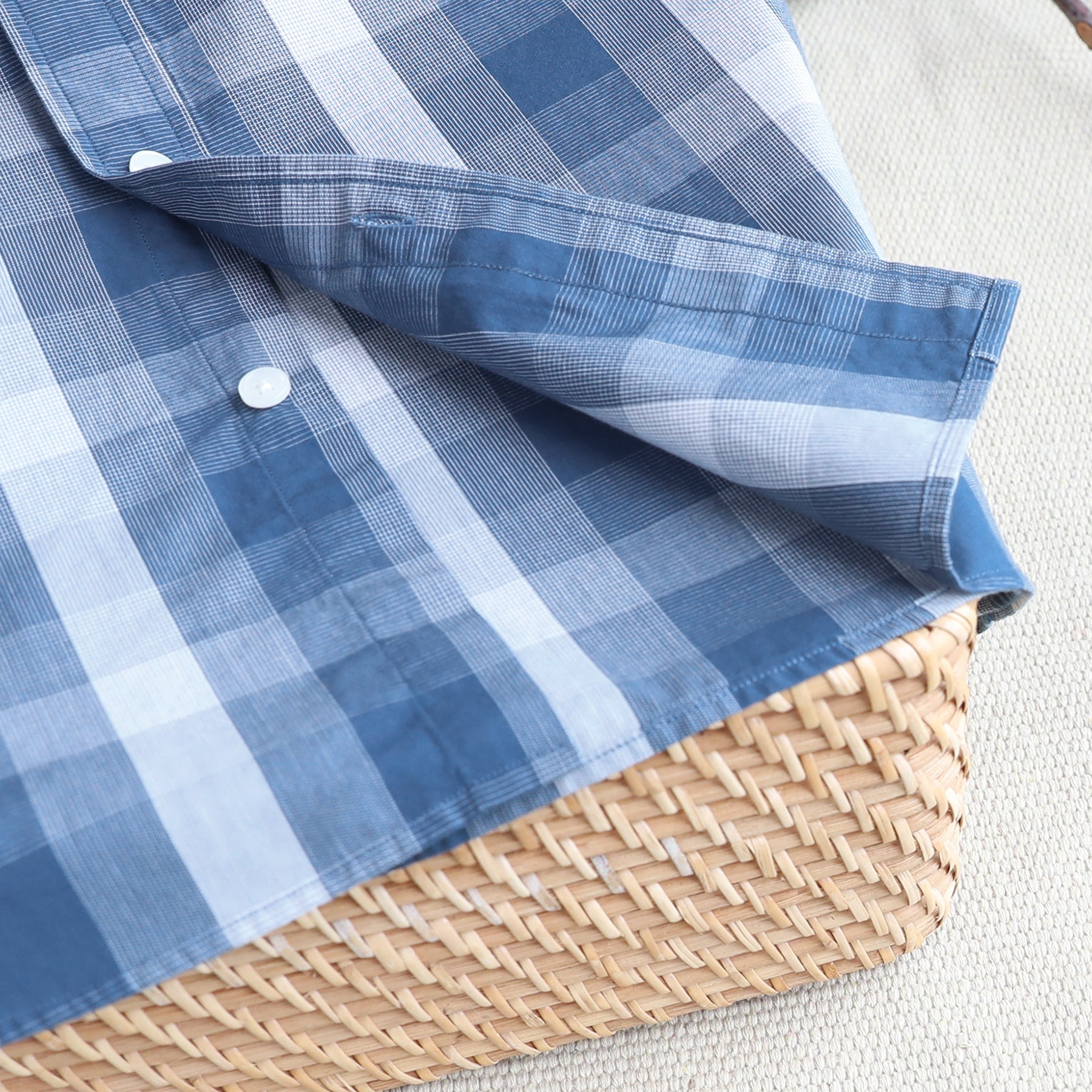Men's casual short-sleeved cotton shirt #0003