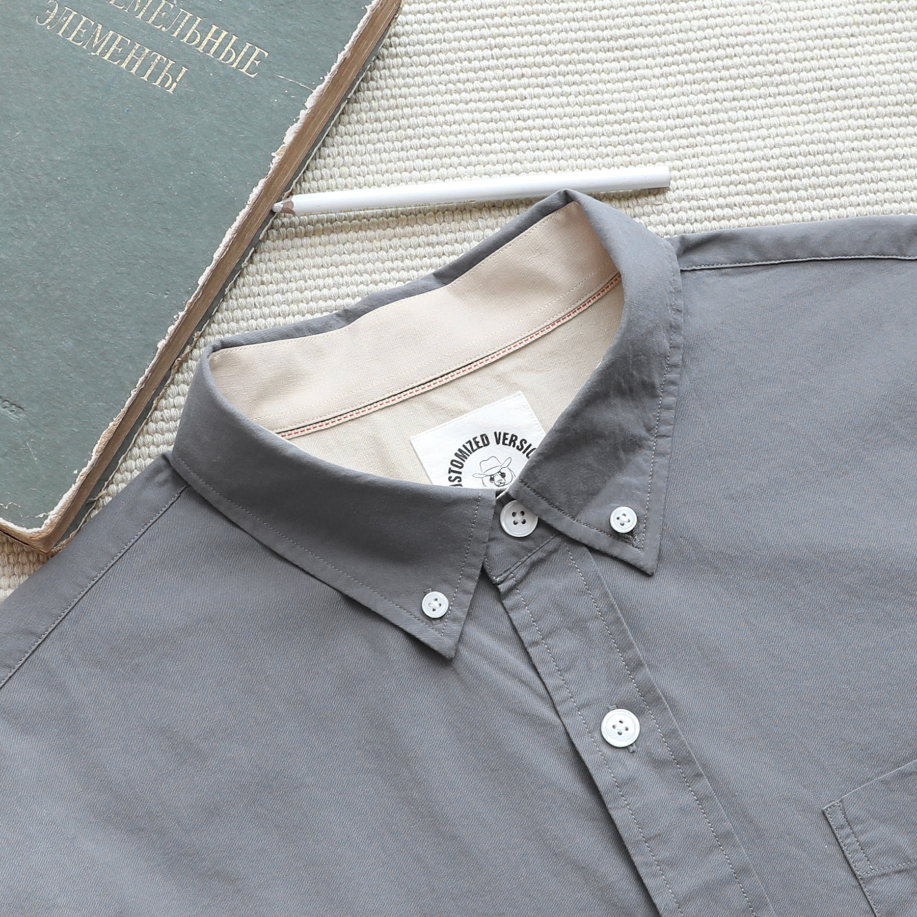 Men's casual short-sleeved cotton shirt #0019