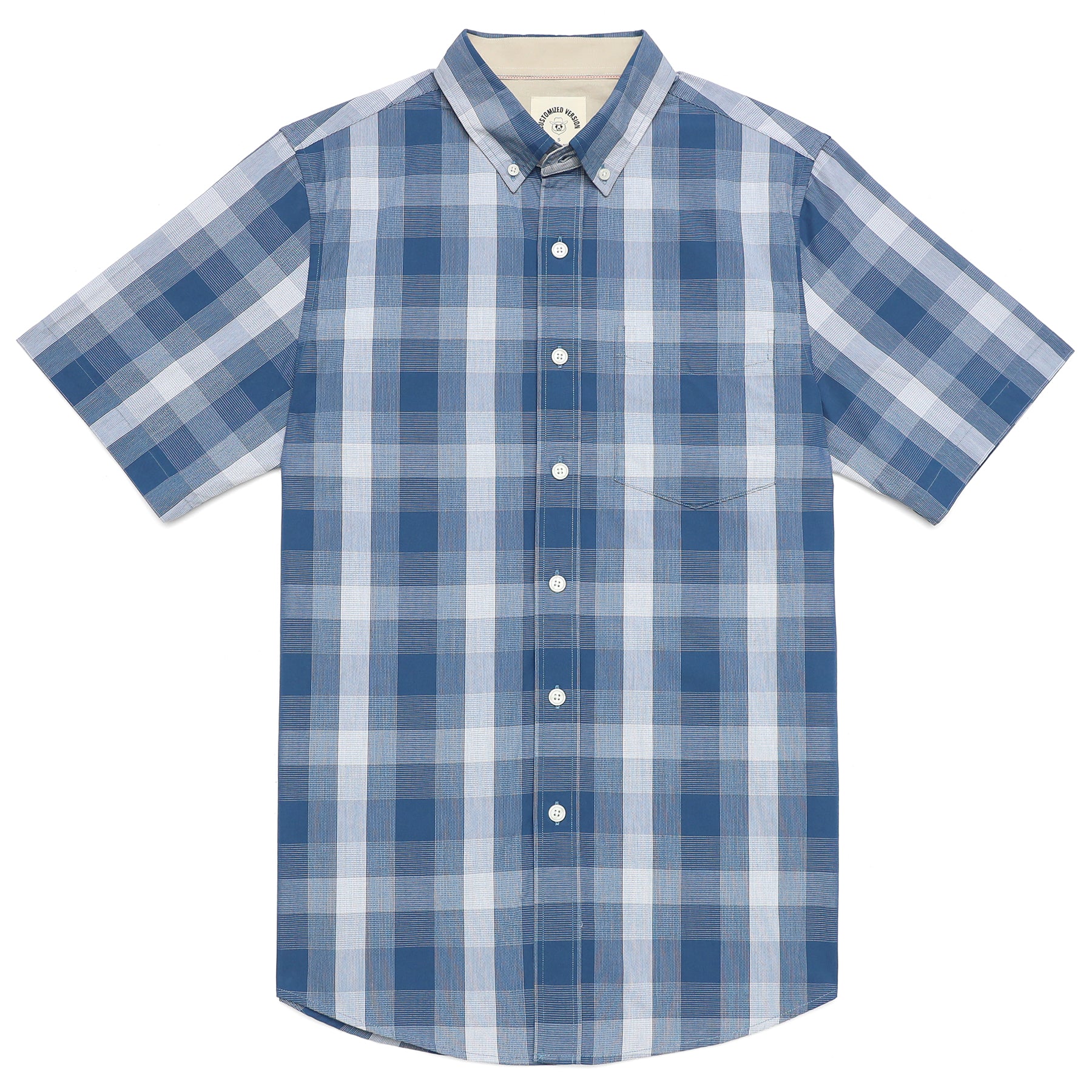 Men's casual short-sleeved cotton shirt #0003