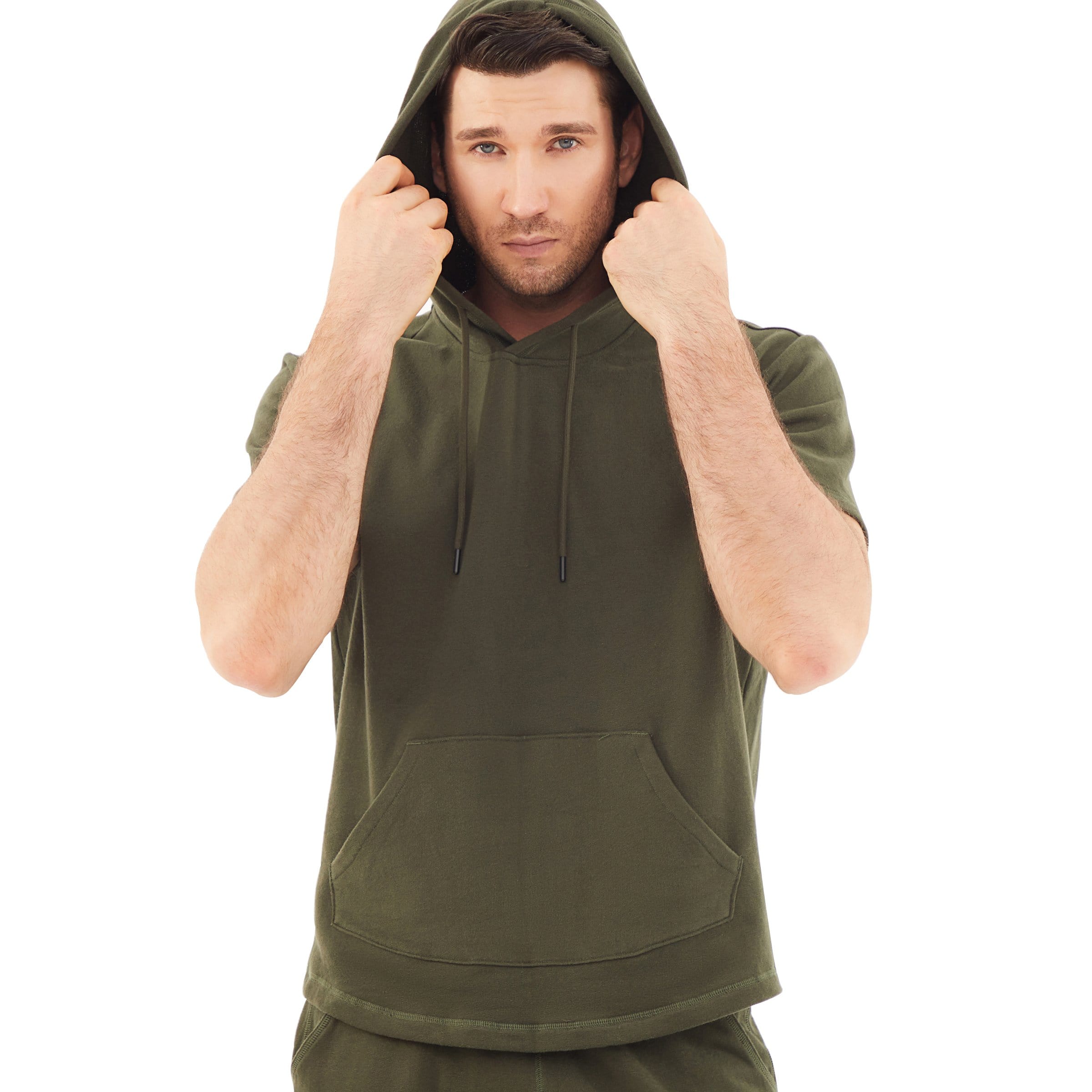 Herren Hoodies Kurzarm Kapuzenpullover #0604