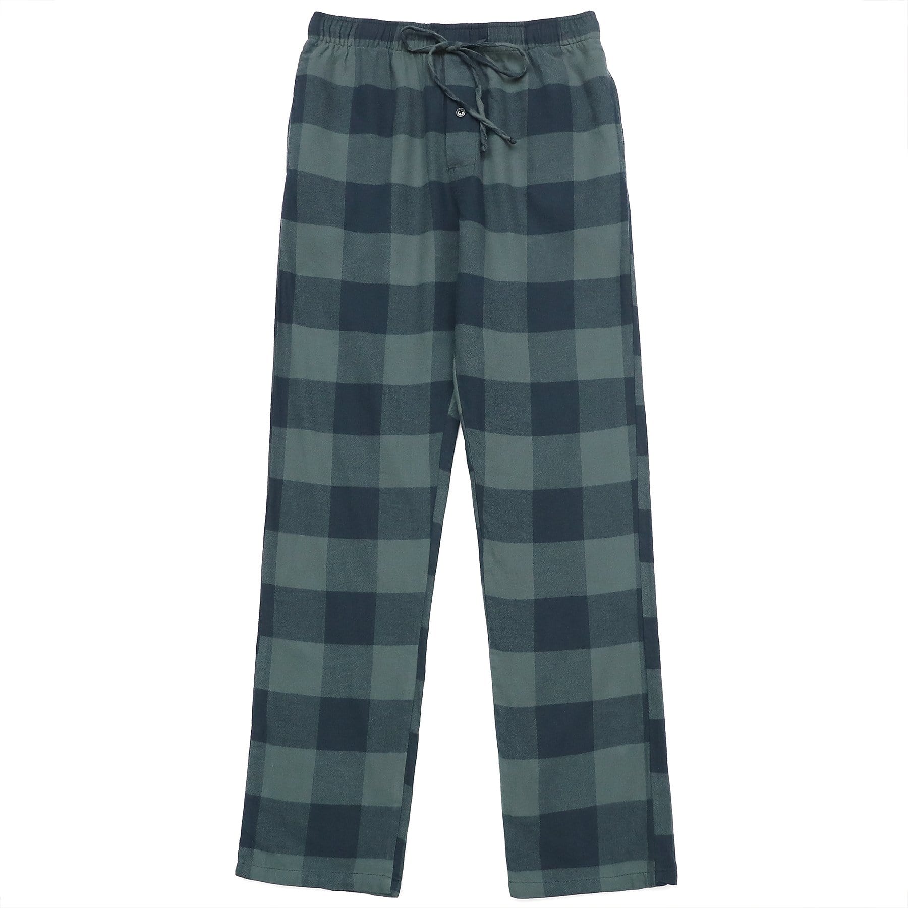 Pyjama en flanelle de coton à carreaux, pantalon de nuit et de détente, bas de pyjama avec poches et braguette boutonnée #3011