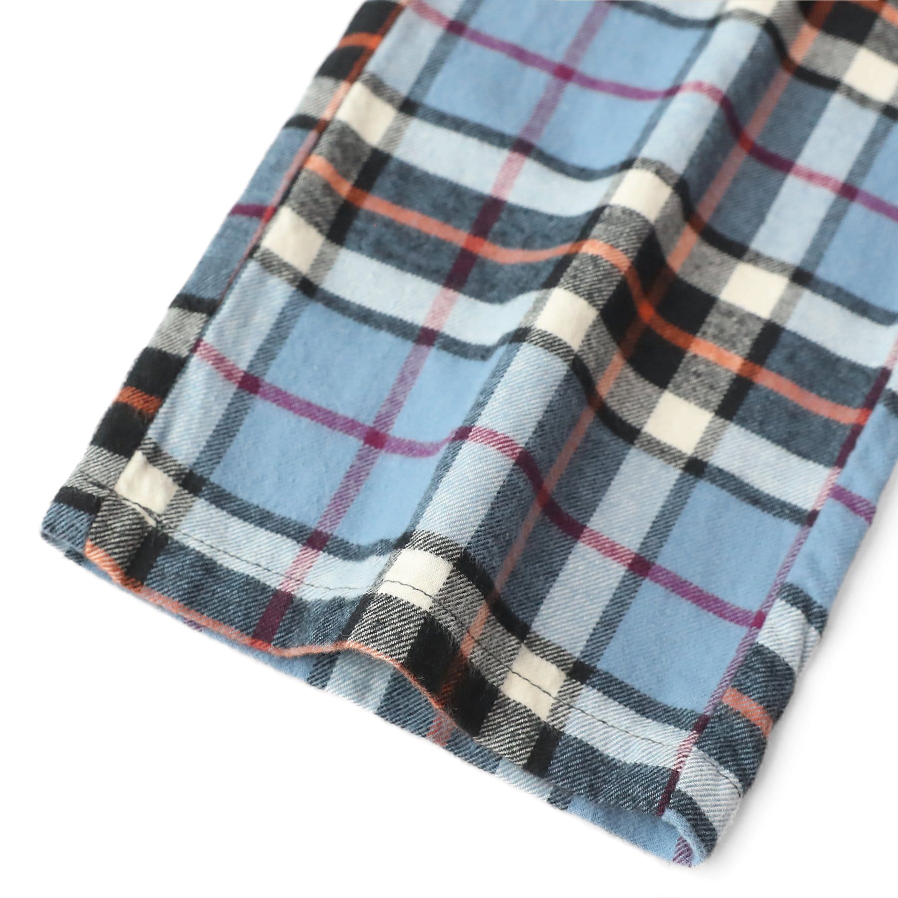Pyjamahose aus Baumwollflanell mit Karomuster, Schlaf- und Loungehose, Pyjamahose mit Taschen und Hosenschlitz mit Knopfleiste #3005