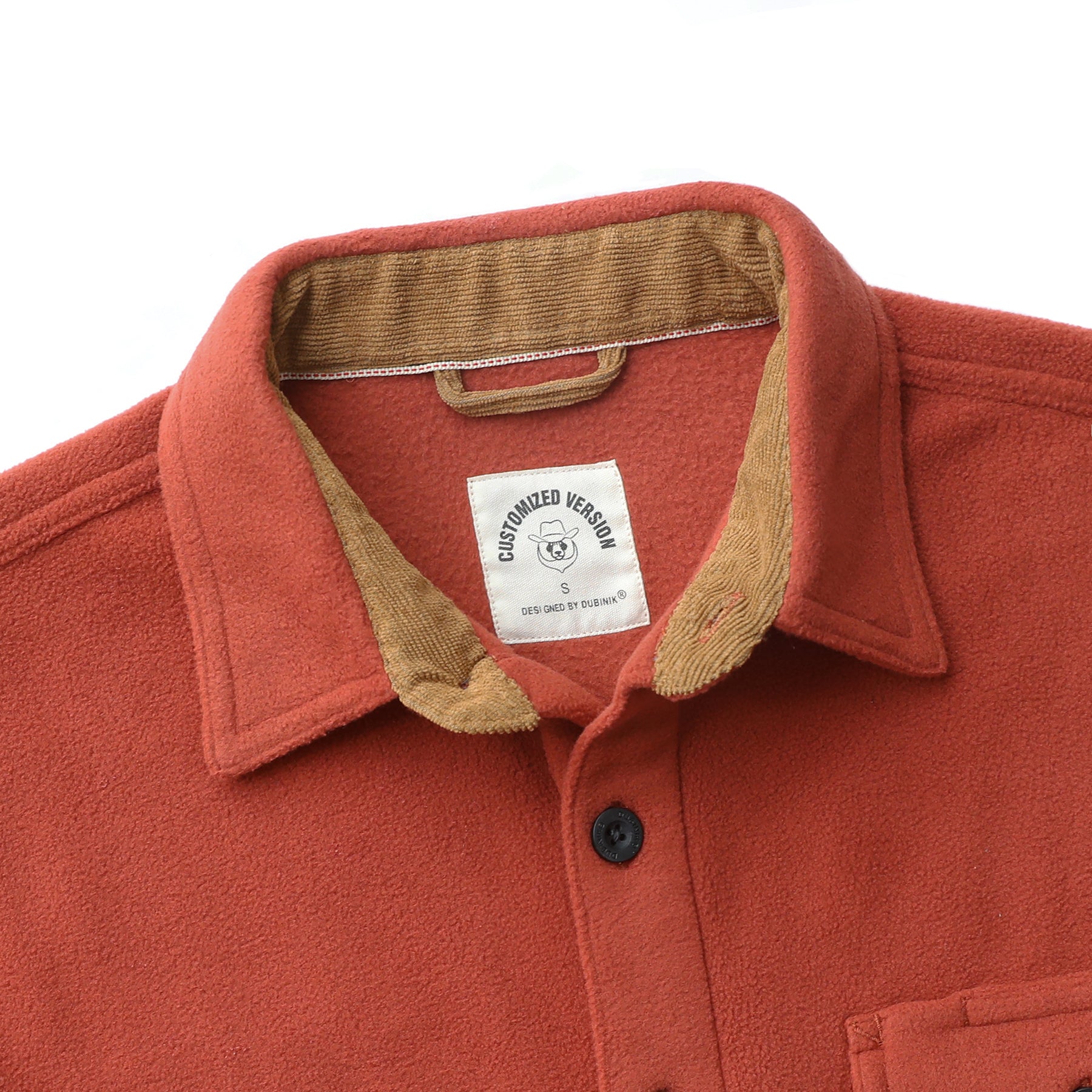 Mens Long Sleeve Fleece Shirt Casual Button Down Light-in-weight Shirt #0242