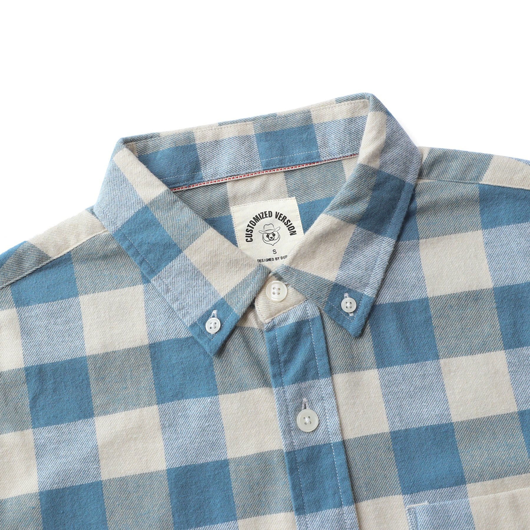 Herren Kariertes Flanell Langarmhemd #0325