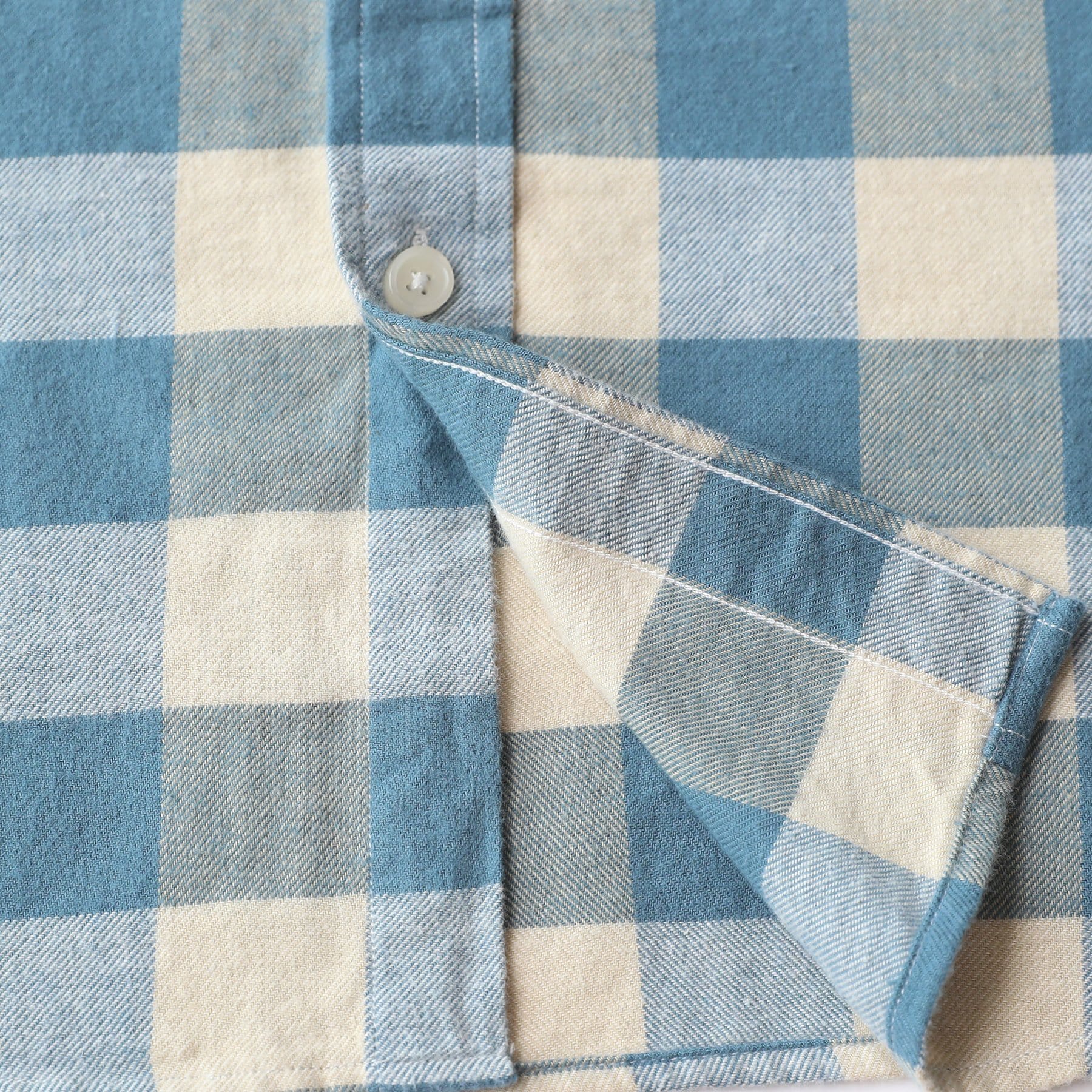 Herren Kariertes Flanell Langarmhemd #0325