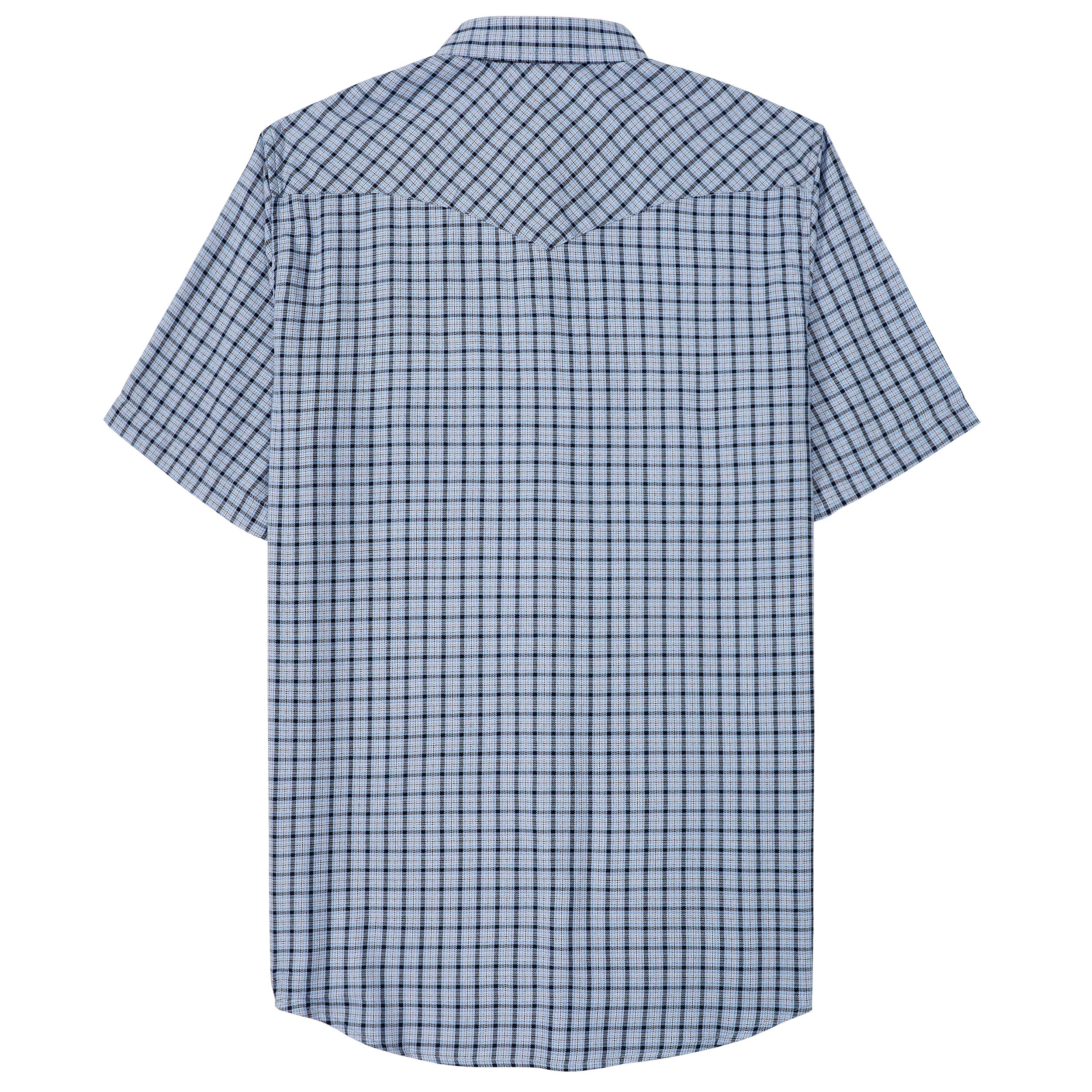 Chemises à carreaux à manches courtes en fibre de bambou Dubinik® pour hommes, style cowboy occidental, style vintage décontracté, avec boutons-pression nacrés, #2910
