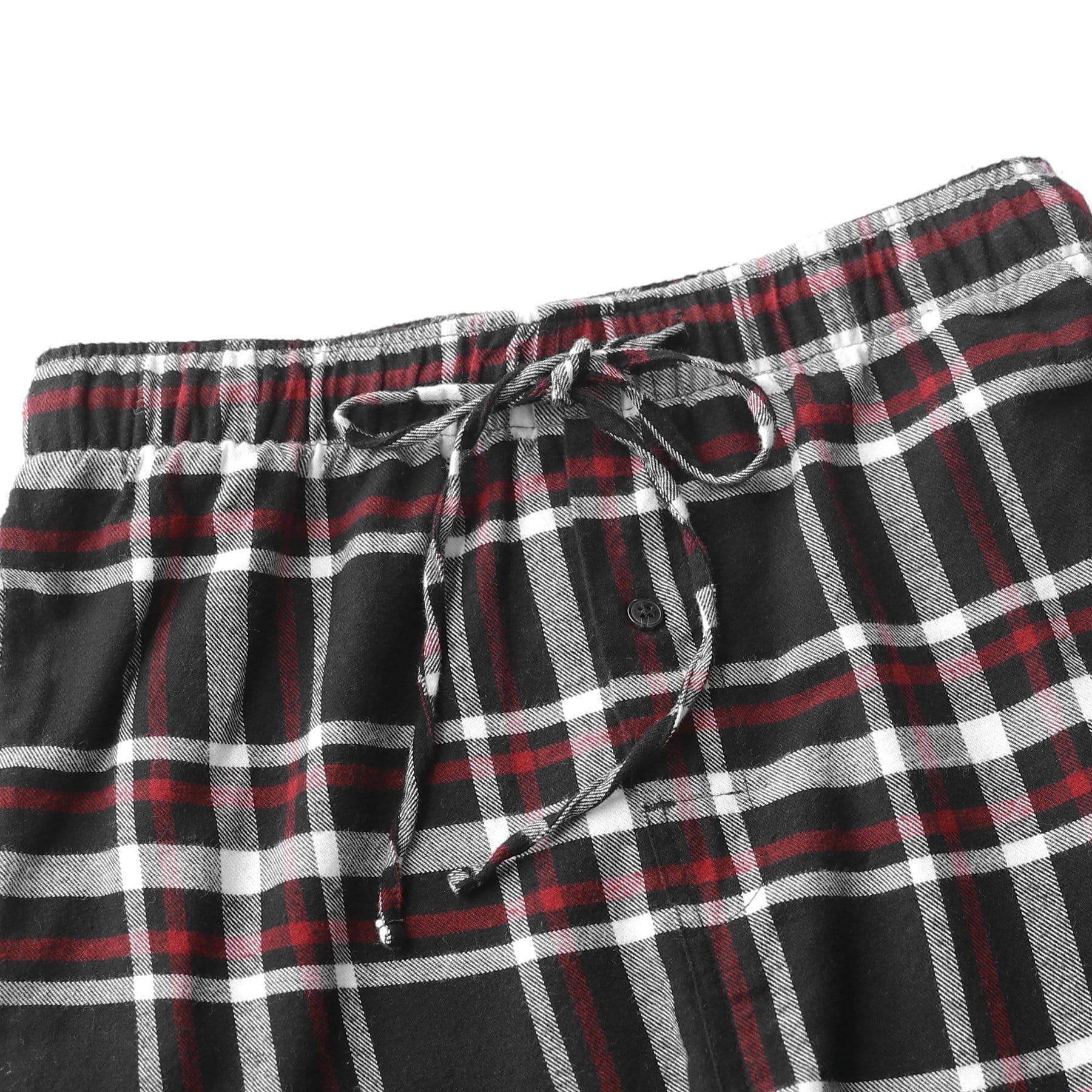 Pyjama en flanelle de coton à carreaux, pantalon de nuit et de détente, bas de pyjama avec poches et braguette boutonnée #3009