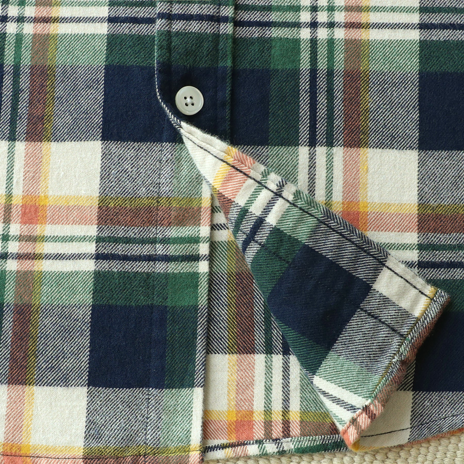 Herren Kariertes Flanell Langarmhemd #0332