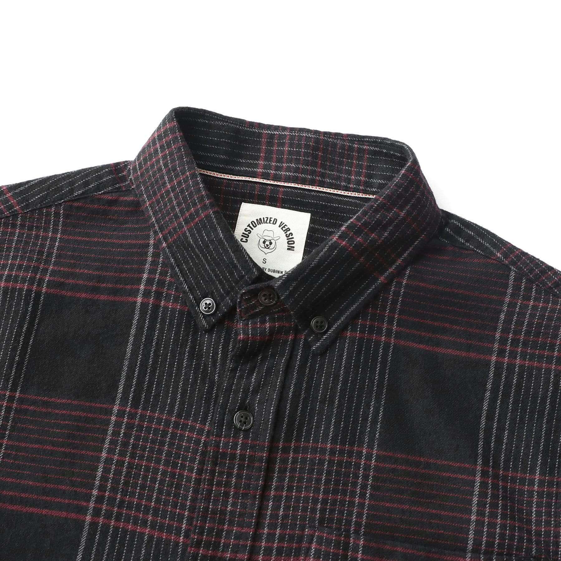 Herren Kariertes Flanell Langarmhemd #0321