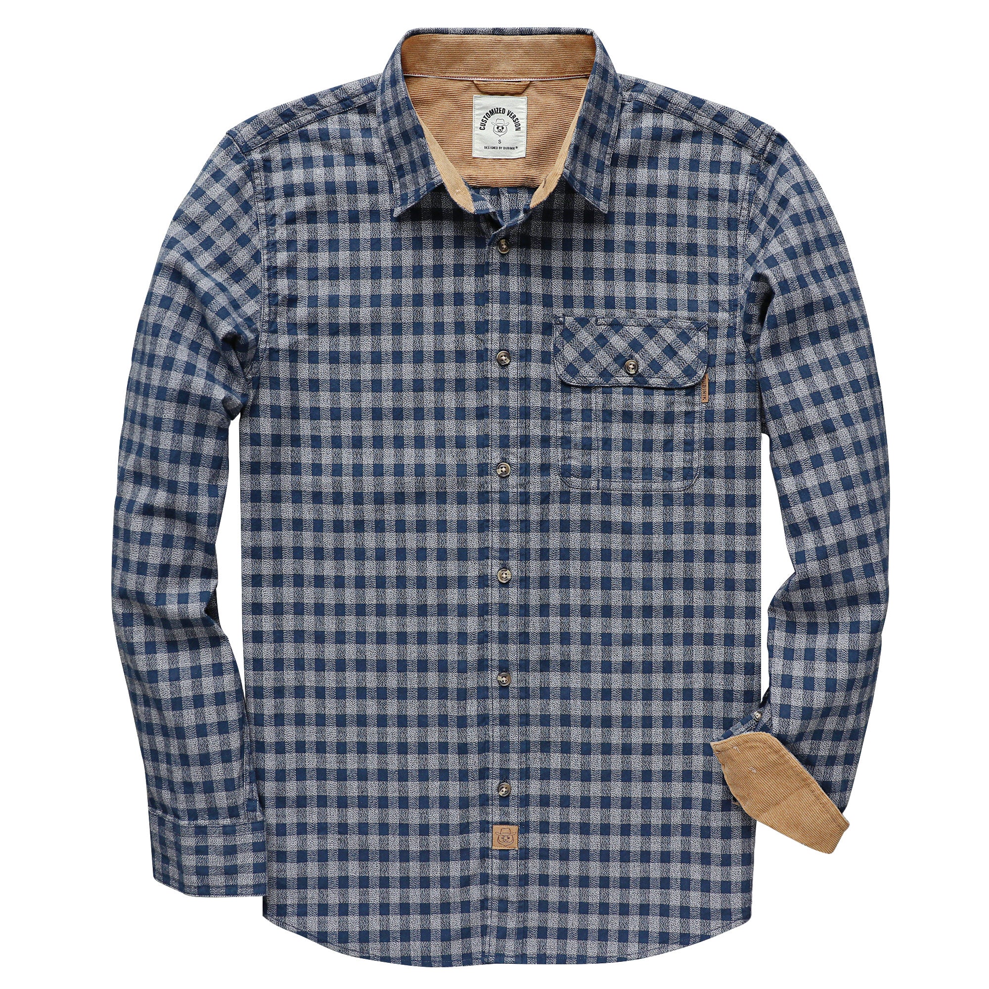 Mens Midweight Flannel Shirts Long Sleeve Casual Button Down Brushed 100% Cotton Shirt#1015