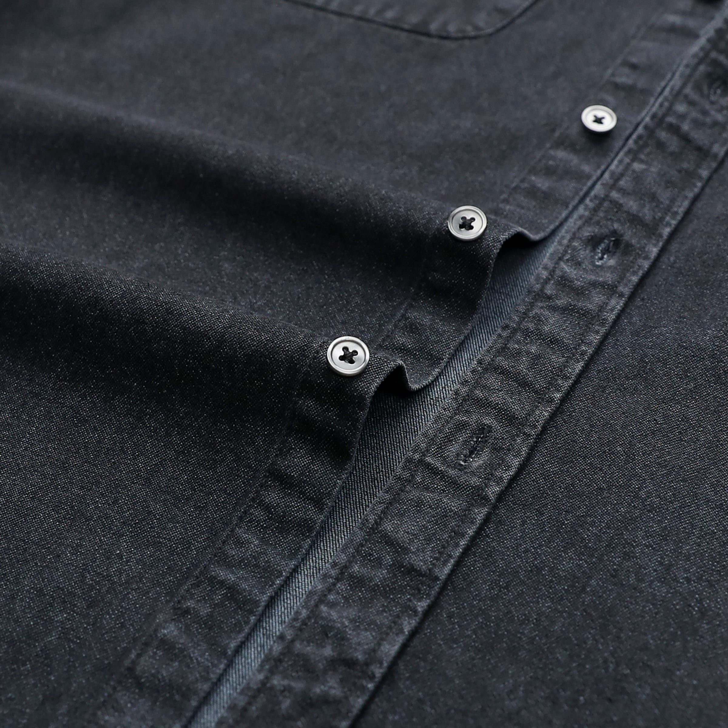 Chemise boutonnée en jean pour homme, coupe classique, décontractée, pour le travail, #4505