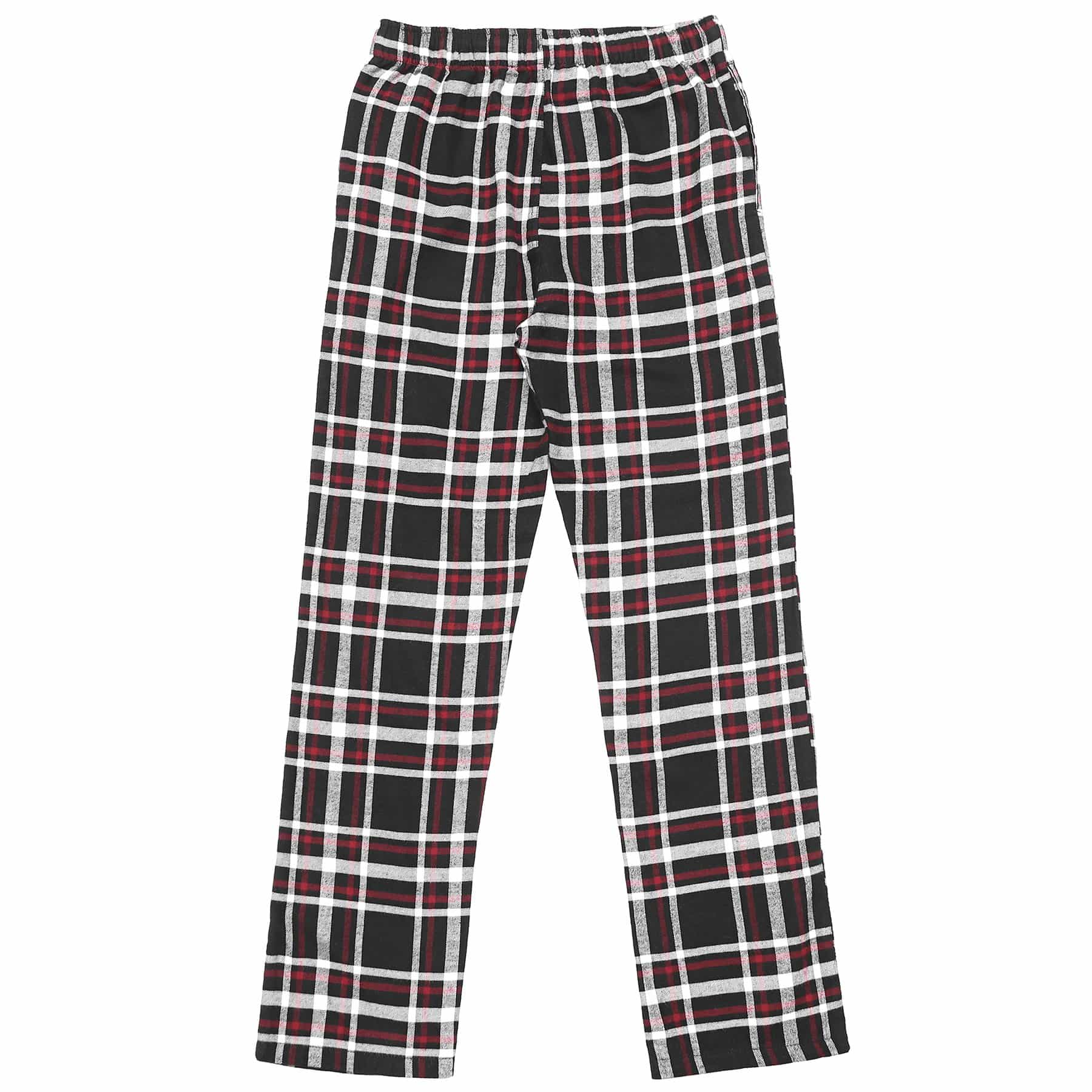Pyjama en flanelle de coton à carreaux, pantalon de nuit et de détente, bas de pyjama avec poches et braguette boutonnée #3009