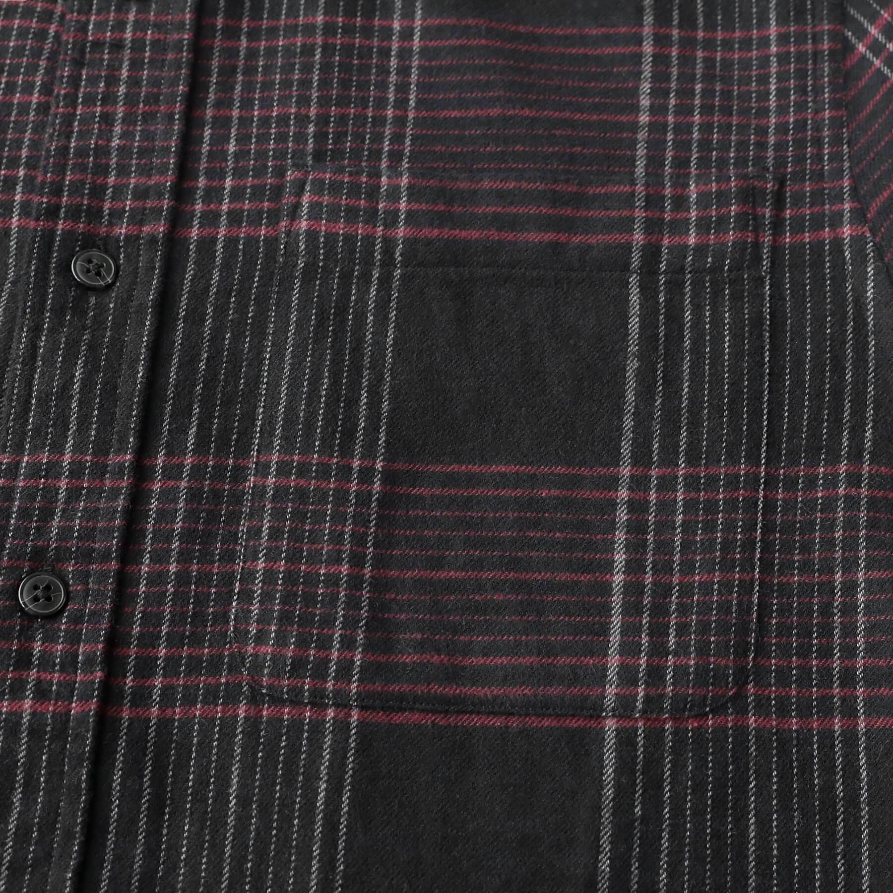 Herren Kariertes Flanell Langarmhemd #0321