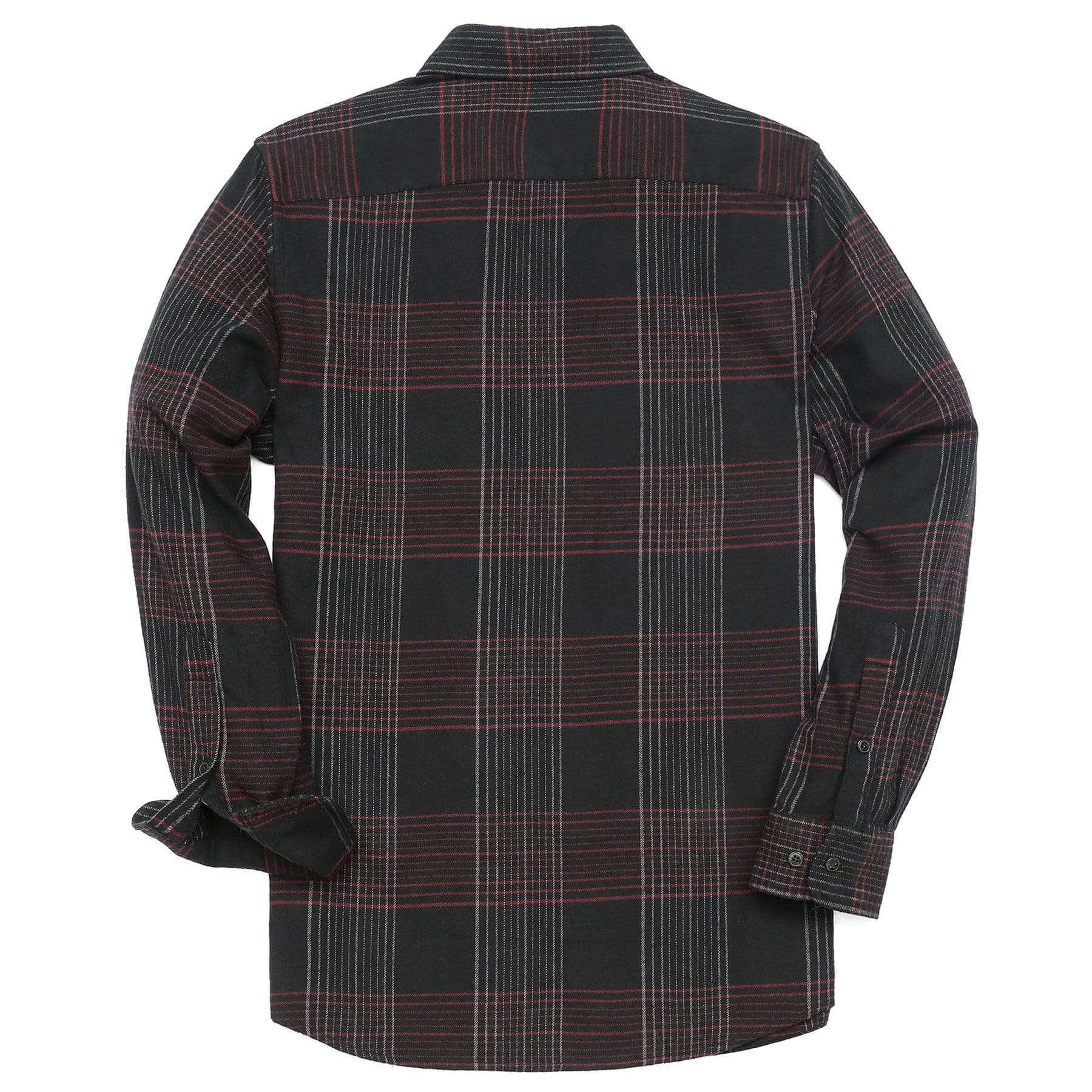 Herren Kariertes Flanell Langarmhemd #0321