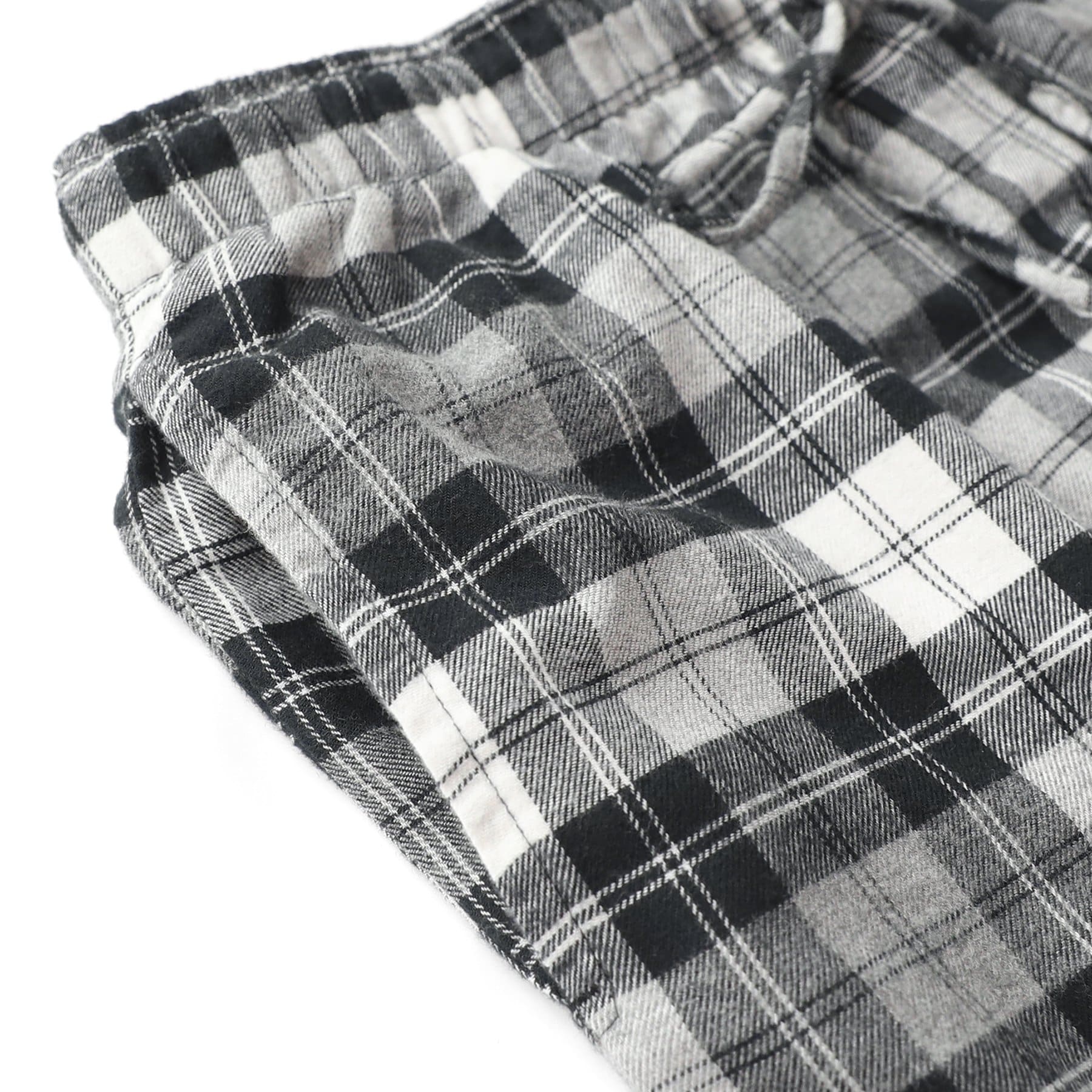 Pyjama en flanelle de coton à carreaux, pantalon de nuit et de détente, bas de pyjama avec poches et braguette boutonnée #3013