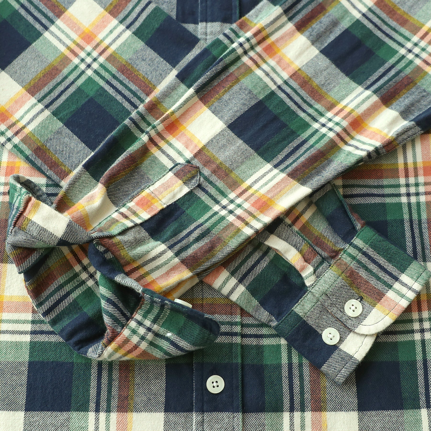 Herren Kariertes Flanell Langarmhemd #0332